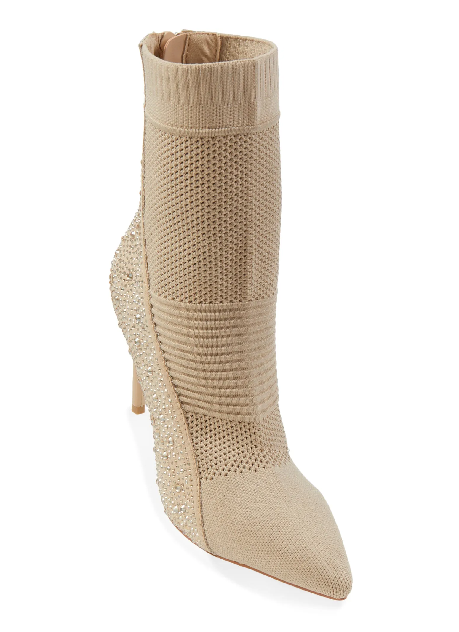 Rhinestone Studded Stiletto Booties sold by Rainbow