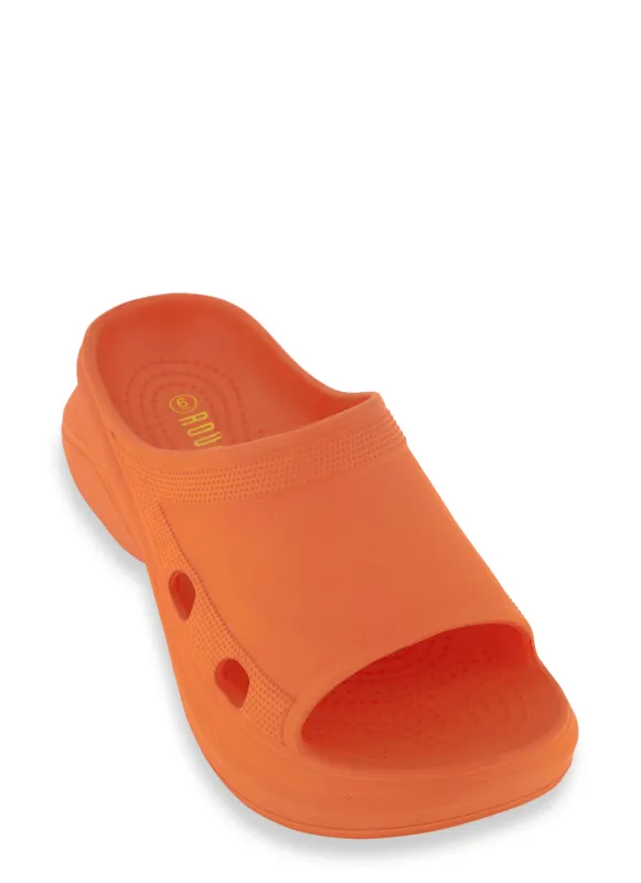 Cut Out Clog Slides sold by Rainbow