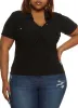 Plus Size Ribbed Knit Polo Shirt sold by Rainbow