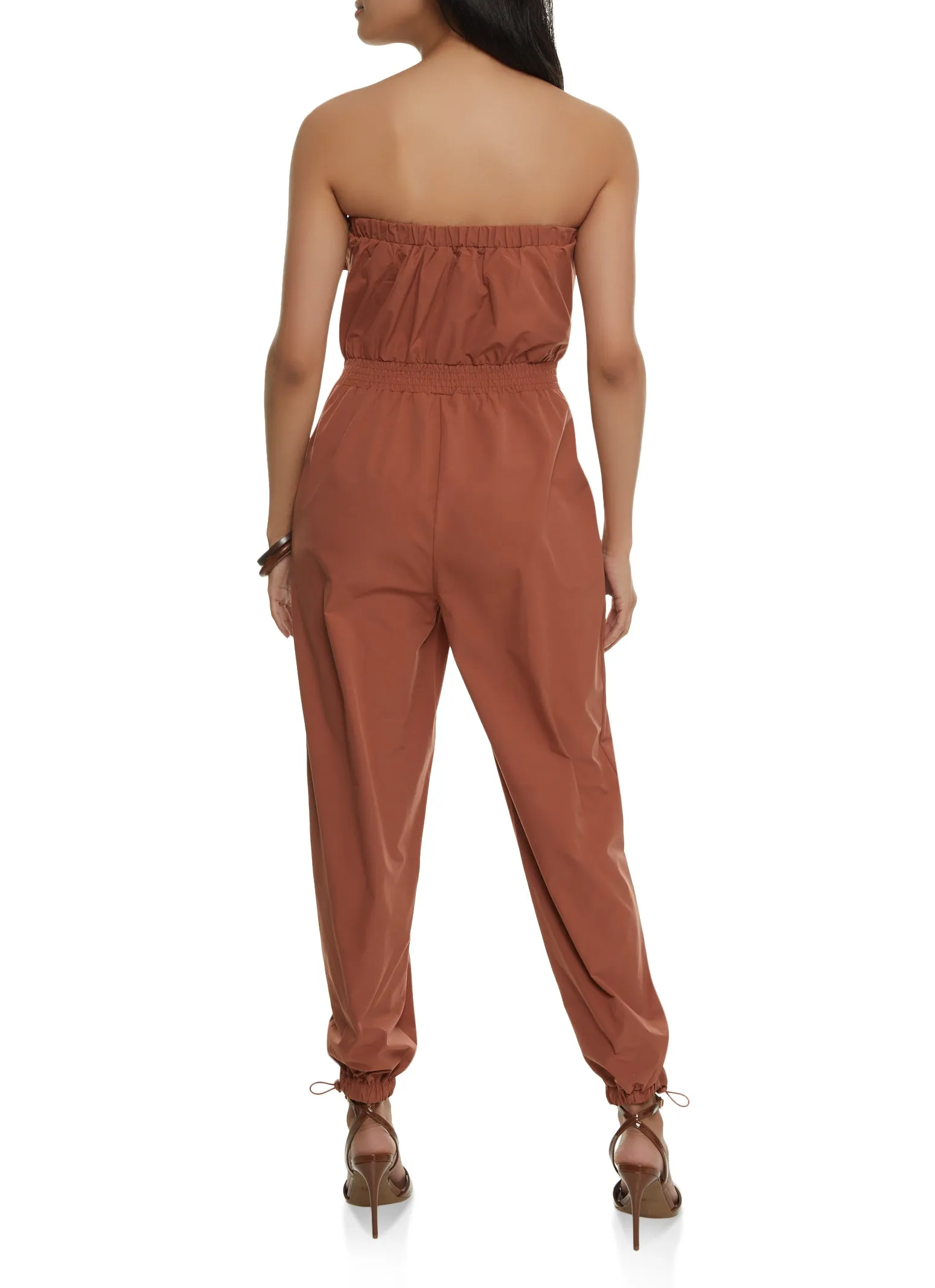 Strapless Zip Front Pocket Detail Jumpsuit sold by Rainbow product image thumbnail 2