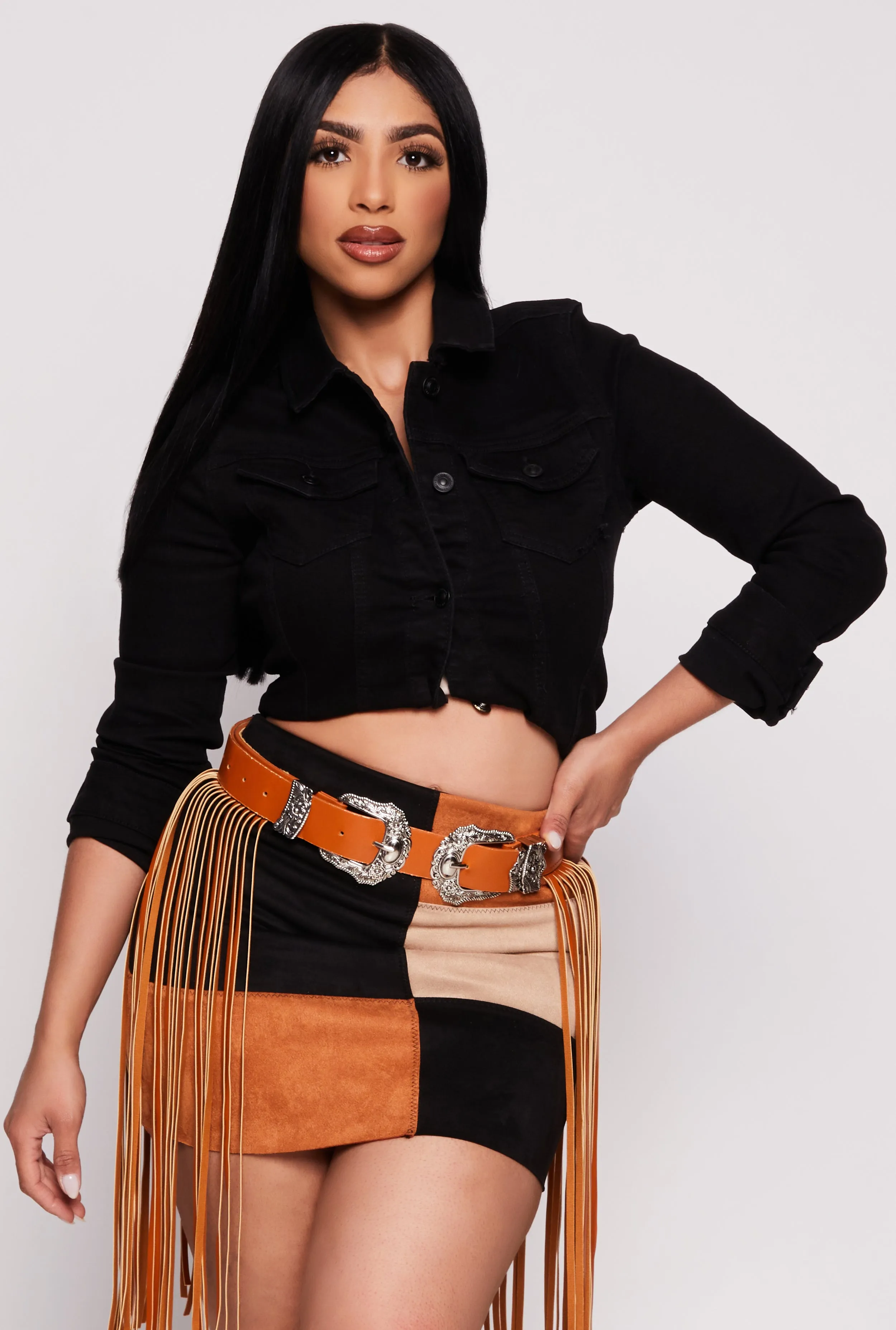 WAX Long Sleeve Denim Jacket sold by Rainbow