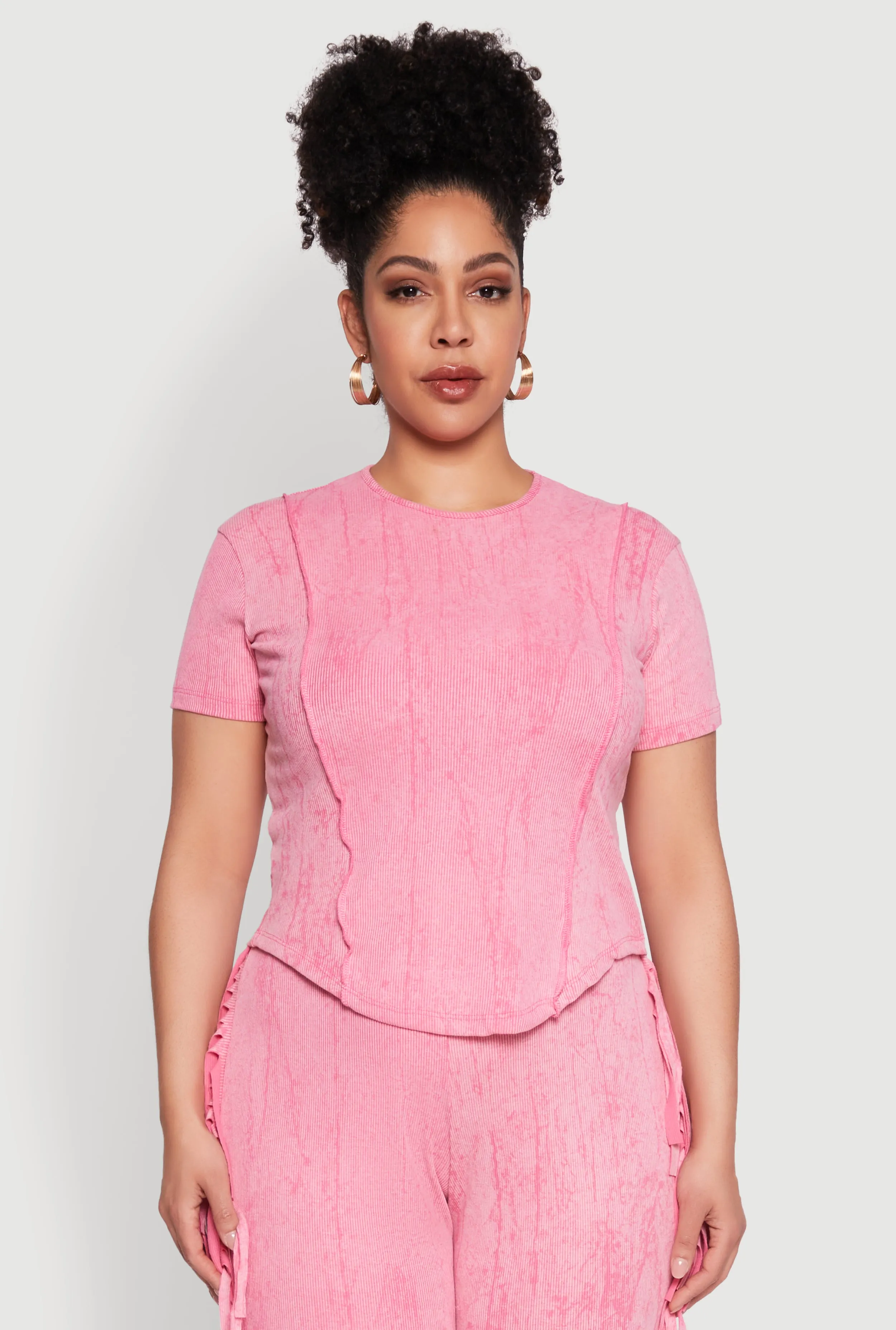 Plus Size Mineral Wash Tee sold by Rainbow