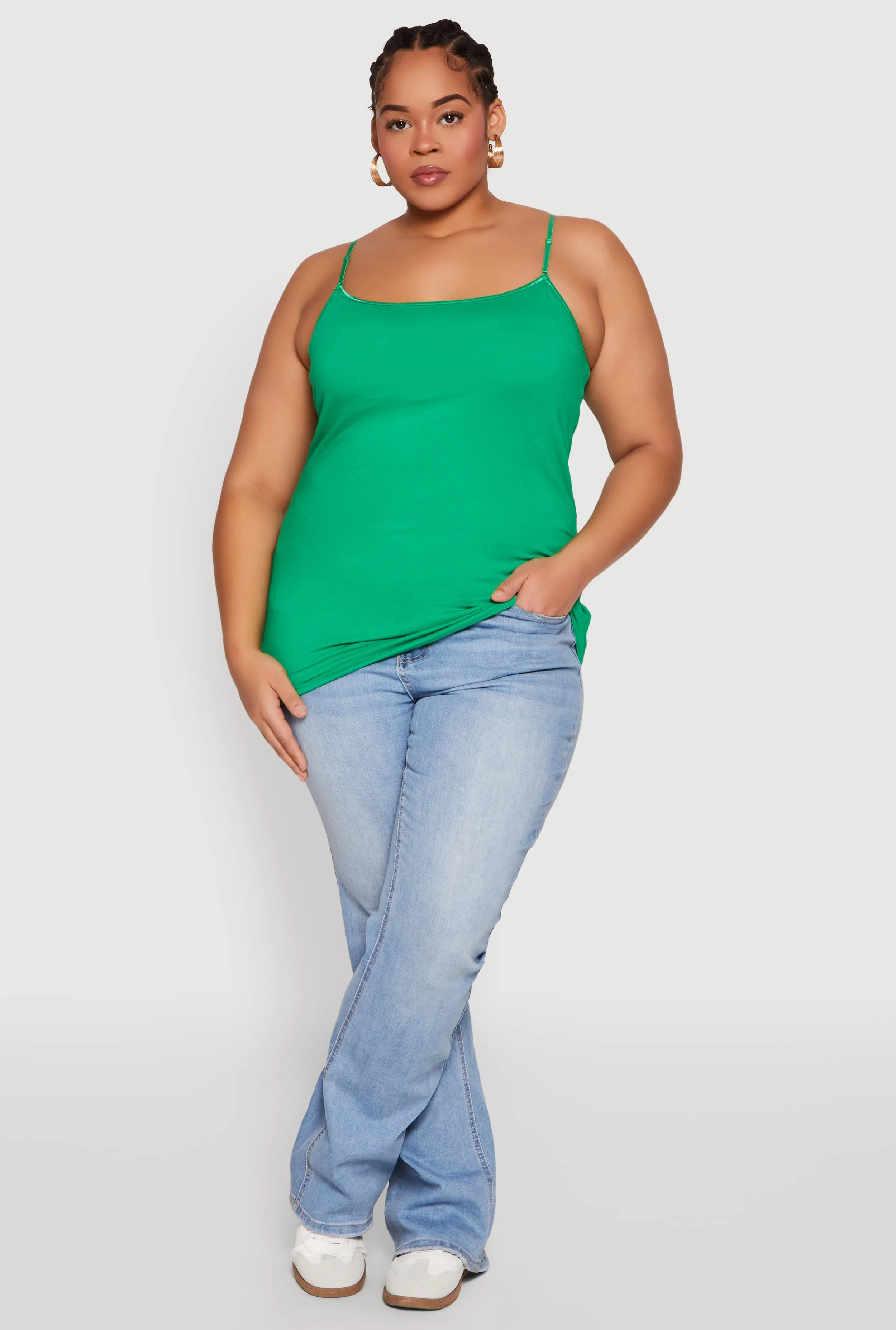 Plus Size Basic Shelf Bra Cami sold by Rainbow product image thumbnail 3