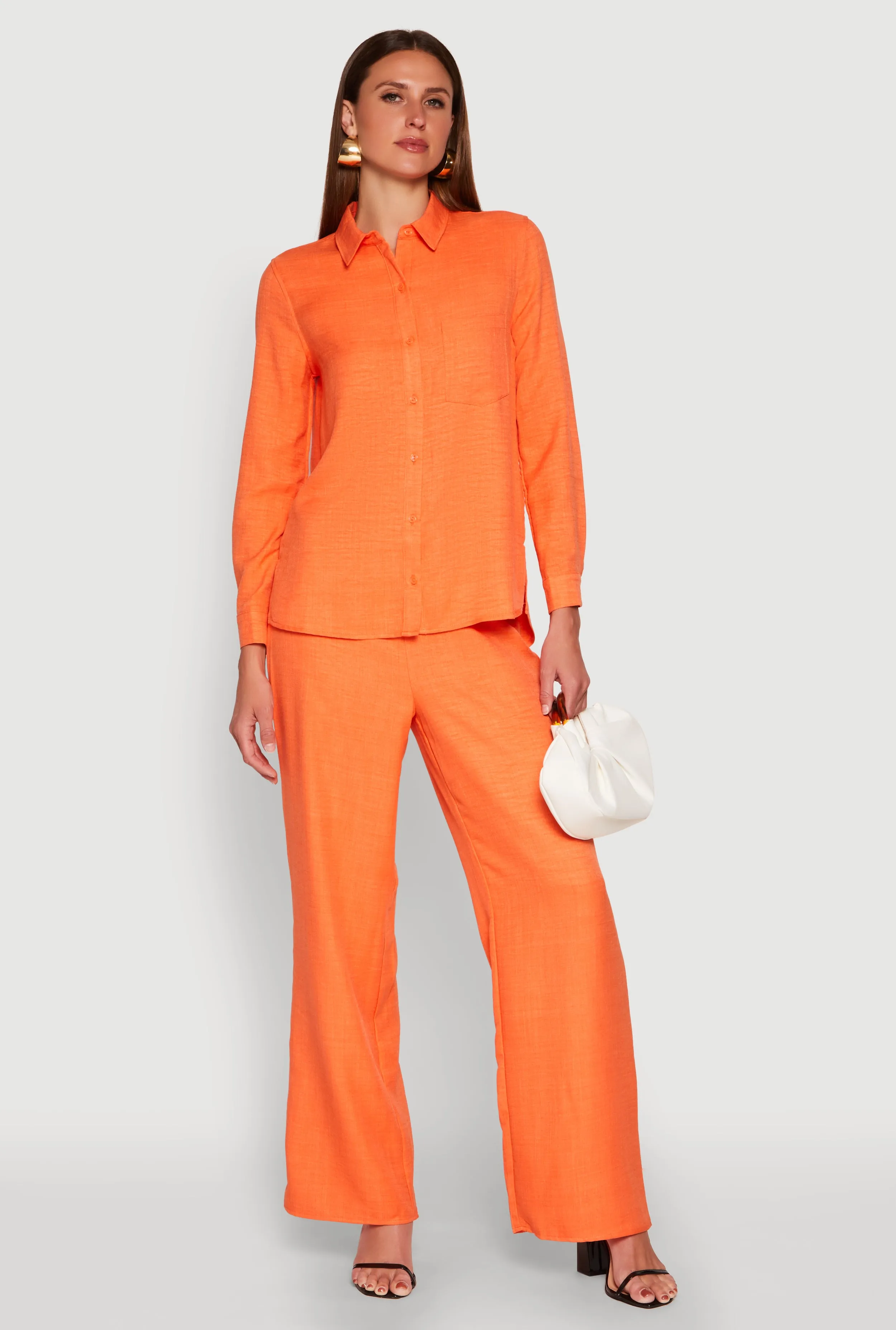 Linen High Waisted Wide Leg Pants sold by Rainbow product image thumbnail 2