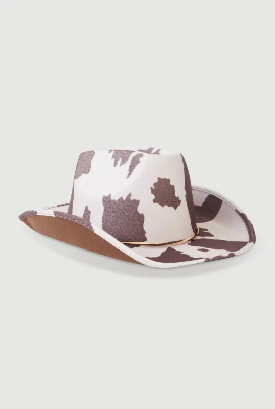 Western Cow Print Cowboy Hat sold by Rainbow