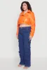 Plus Size Daisy Faux Leather Belted Moto Jacket sold by Rainbow