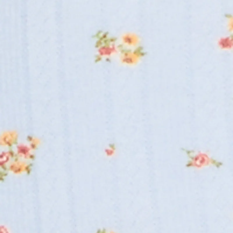 Ribbed Knit Floral Print Tank Top sold by Rainbow product image thumbnail 4