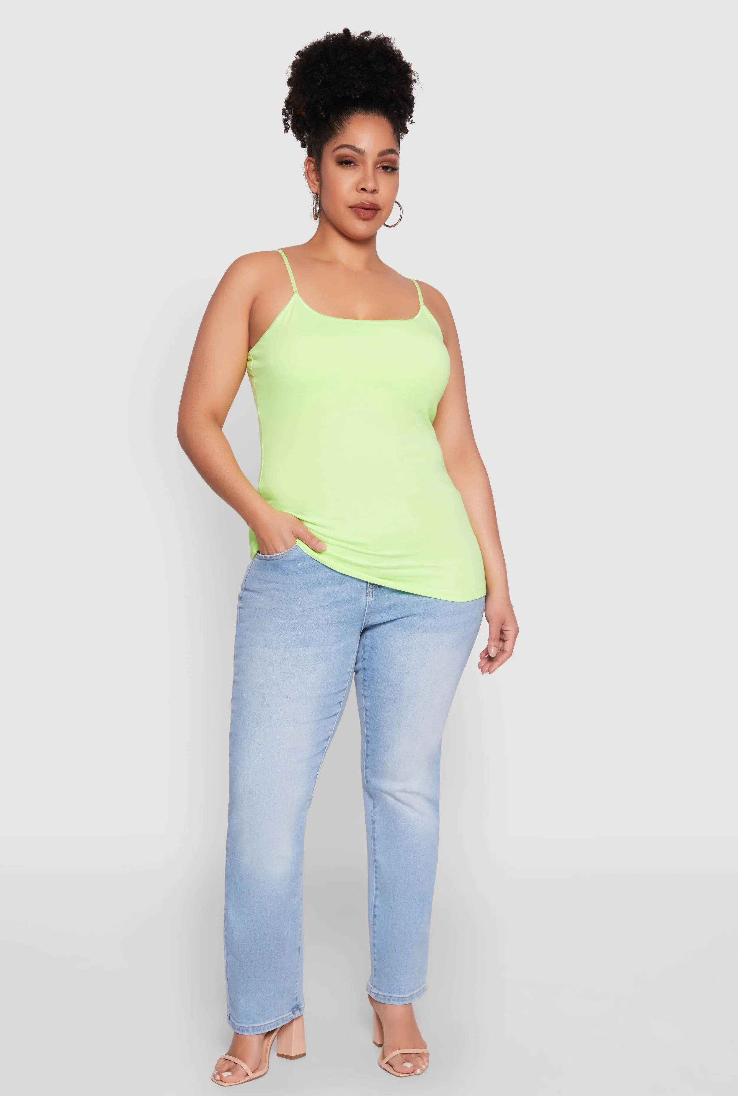 Plus Size Basic Shelf Bra Cami sold by Rainbow product image thumbnail 3