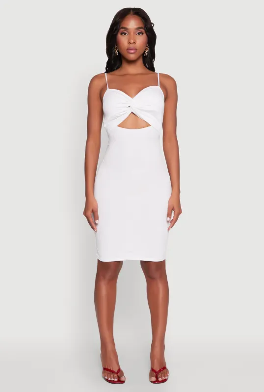 Twist Front Cut Out Dress sold by Rainbow