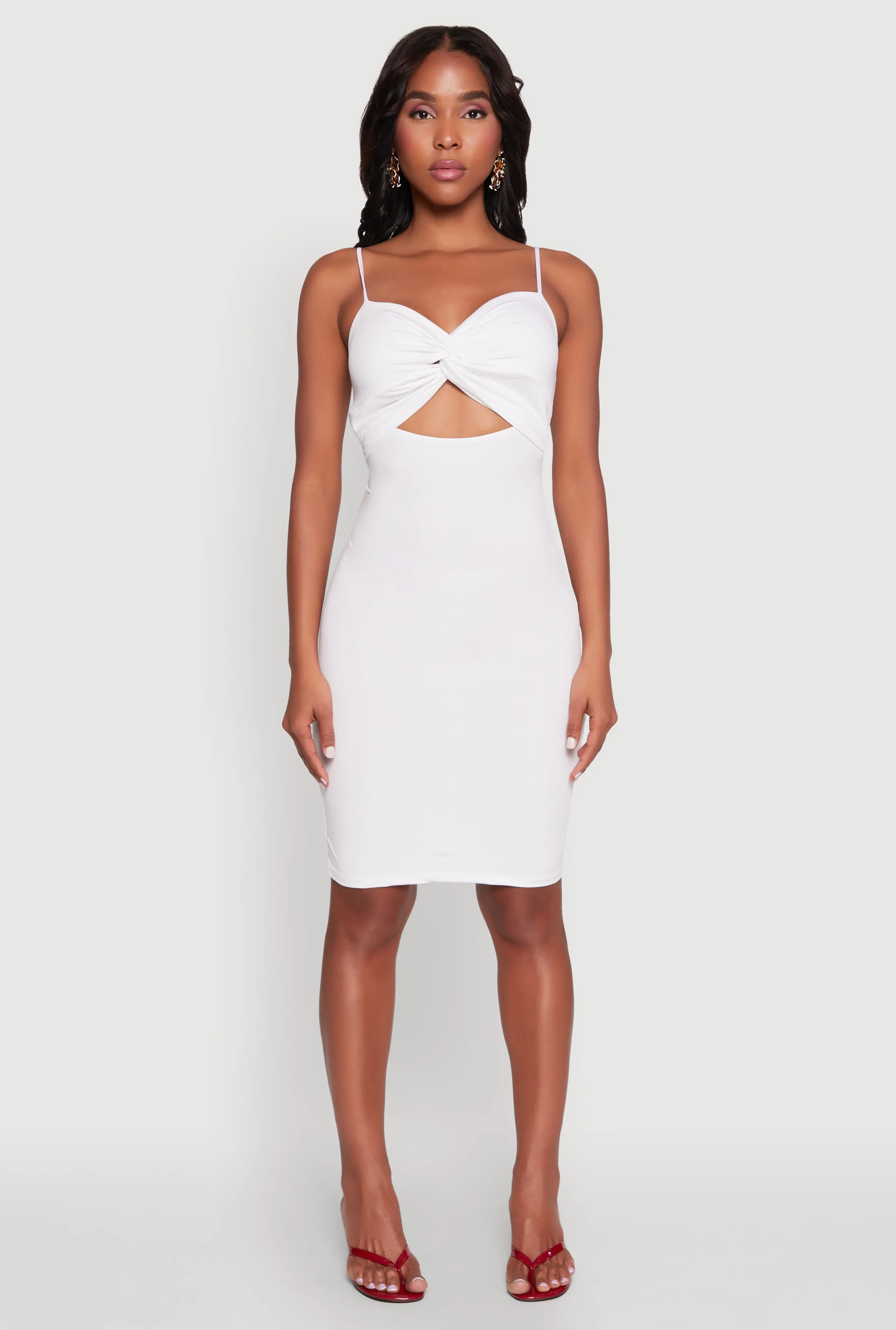 Twist Front Cut Out Dress sold by Rainbow