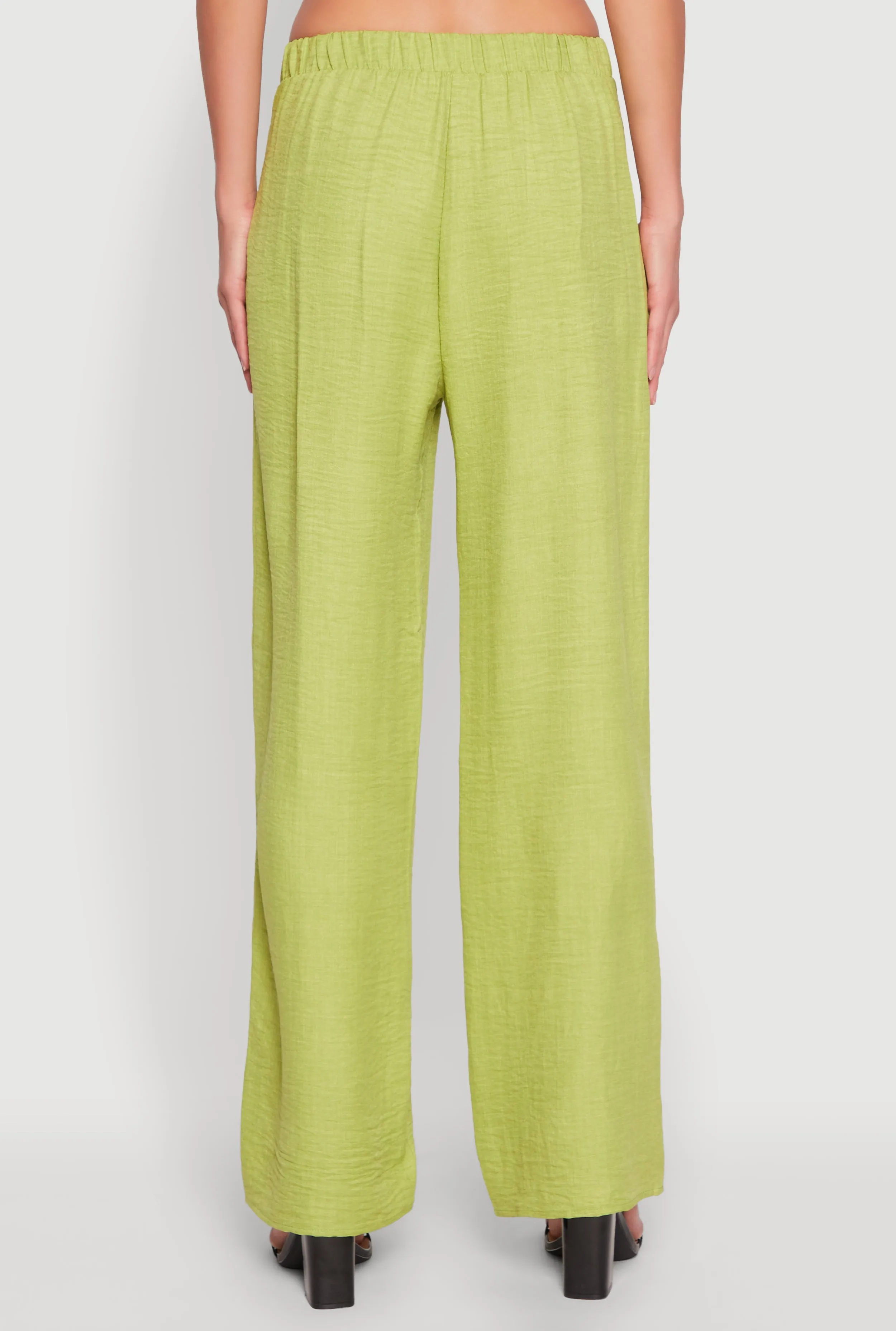 Linen High Waisted Wide Leg Pants sold by Rainbow product image thumbnail 5