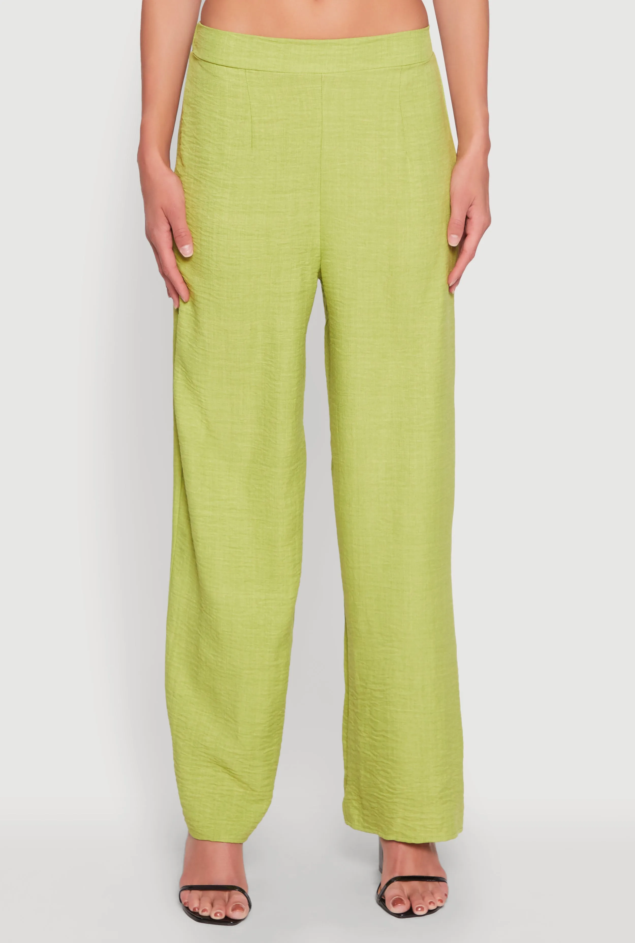 Linen High Waisted Wide Leg Pants sold by Rainbow product image thumbnail 3