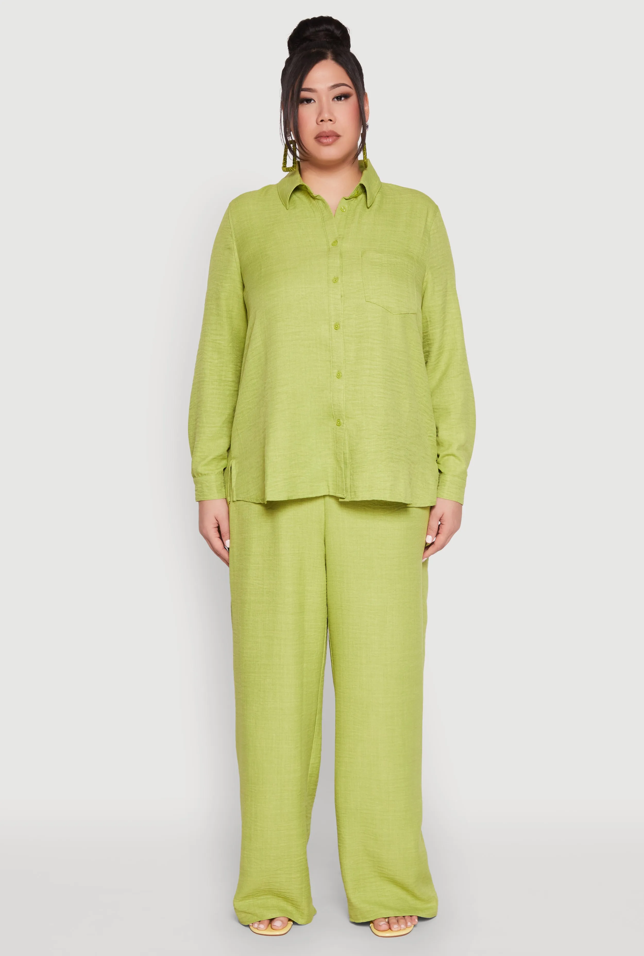 Plus Size Linen Oversized Shirt sold by Rainbow product image thumbnail 3