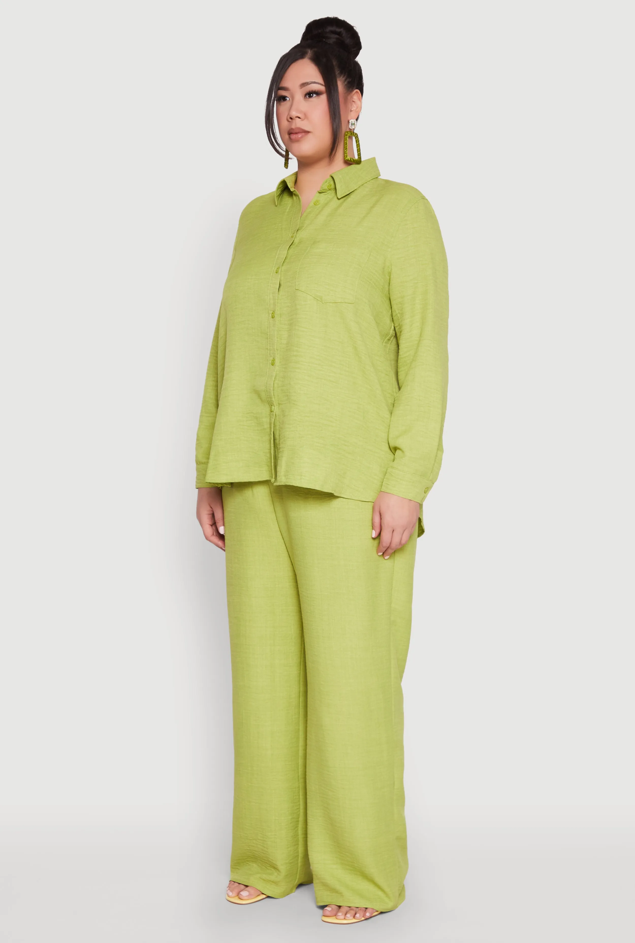 Plus Size Linen Oversized Shirt sold by Rainbow product image thumbnail 5