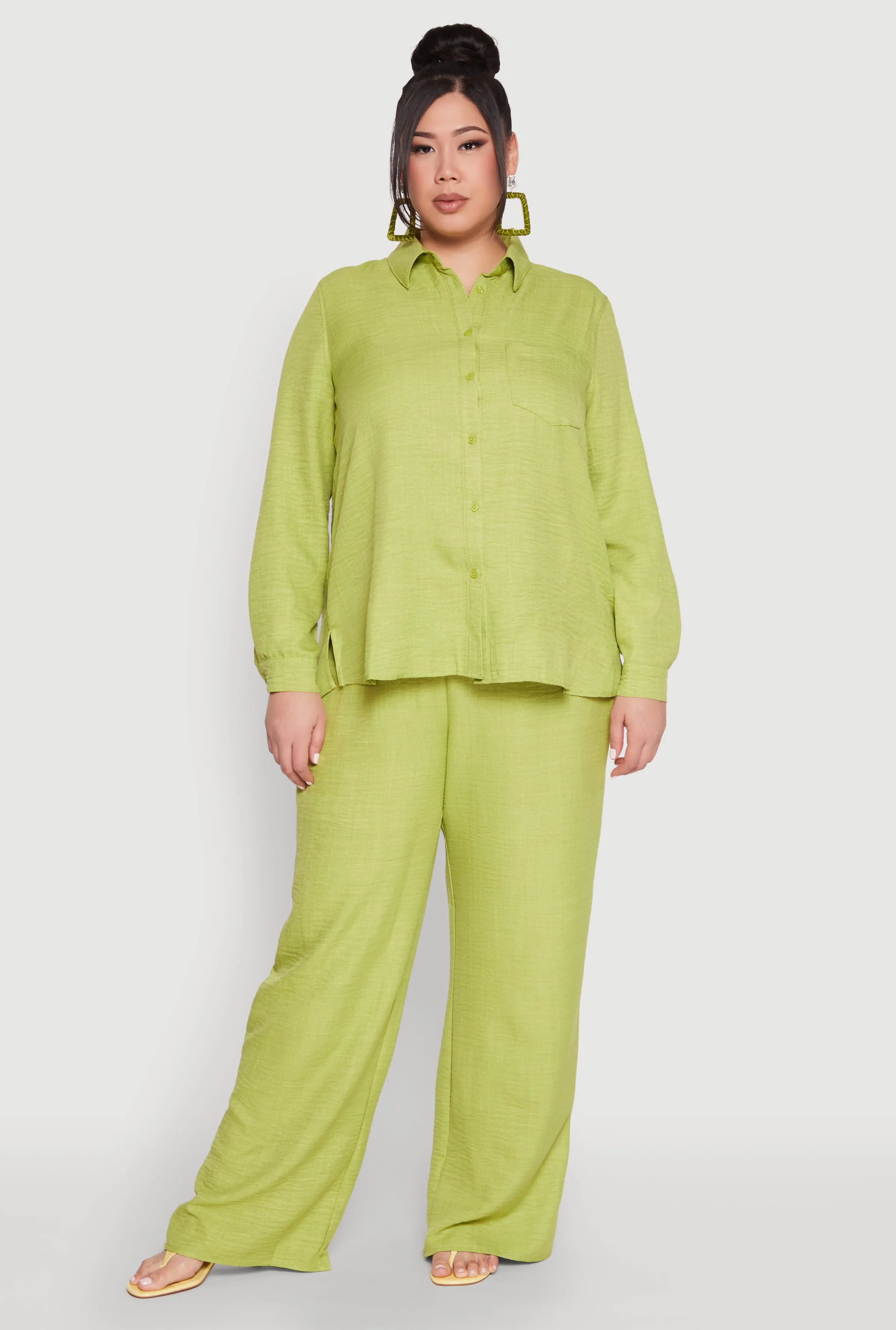 Plus Size Linen Oversized Shirt sold by Rainbow product image thumbnail 2
