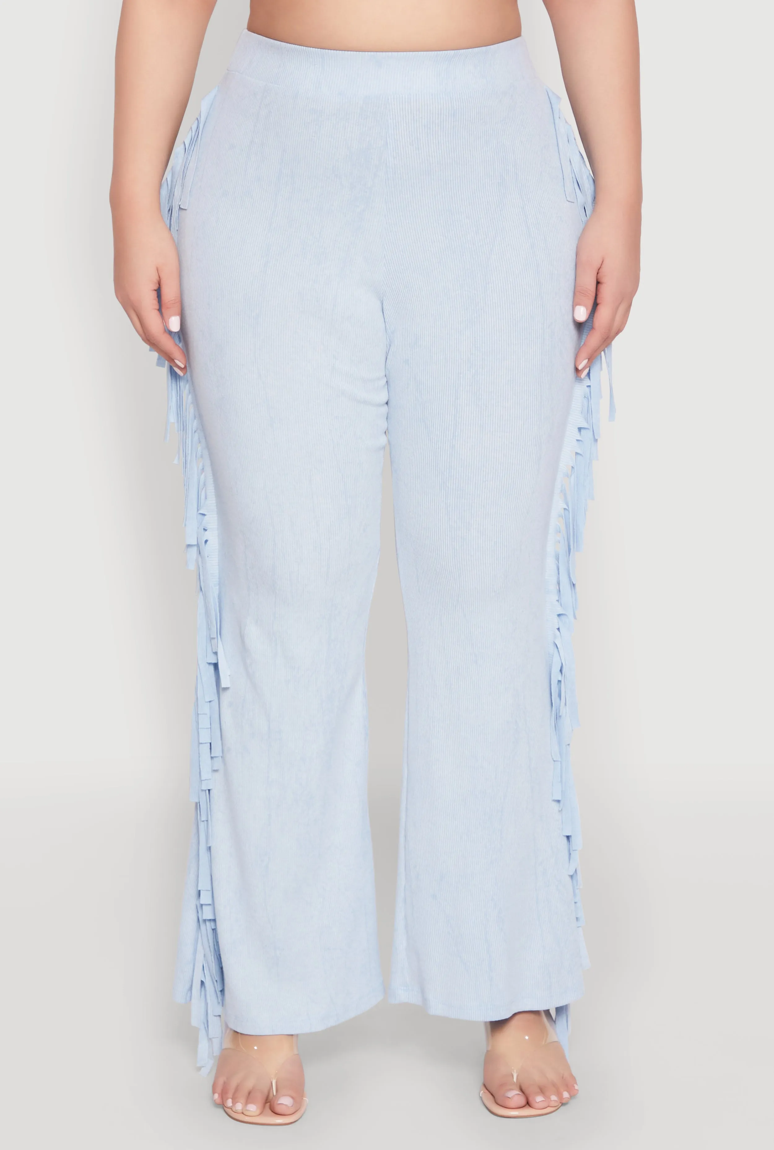 Plus Size Mineral Wash Side Fringe Pants sold by Rainbow product image thumbnail 3