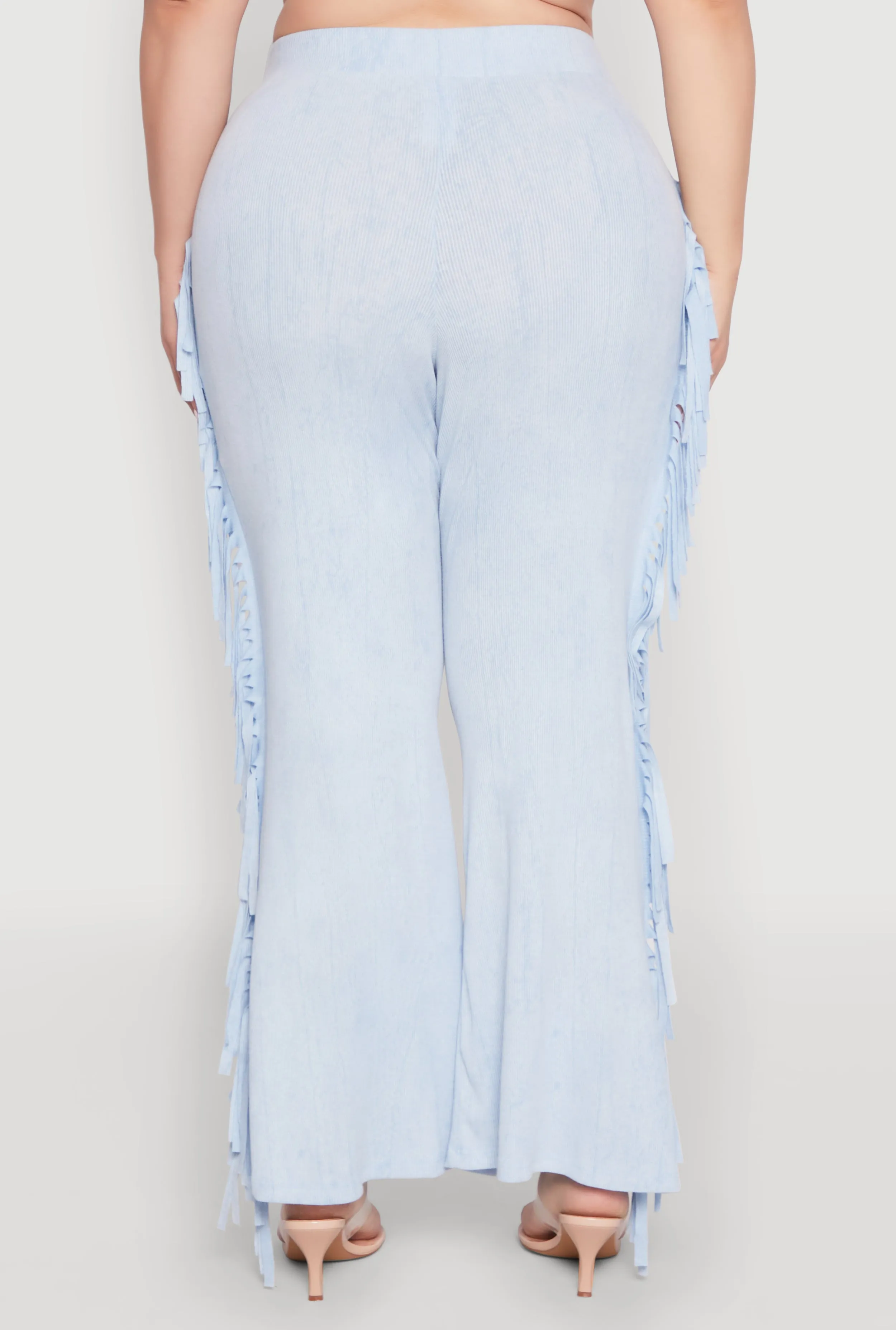 Plus Size Mineral Wash Side Fringe Pants sold by Rainbow product image thumbnail 5