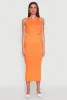 Ribbed Knit Side Cut Out Midi Dress sold by Rainbow