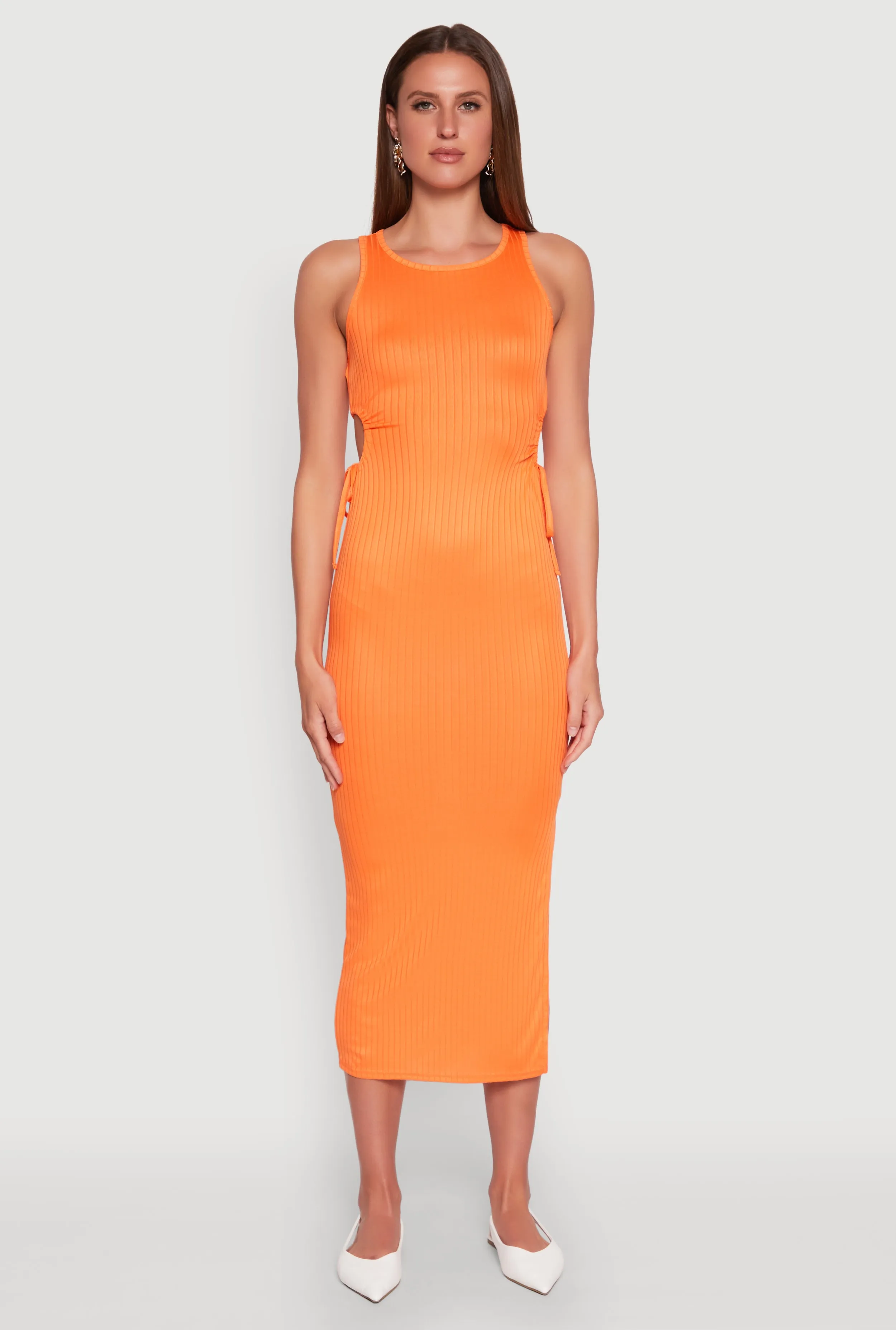 Ribbed Knit Side Cut Out Midi Dress sold by Rainbow product image thumbnail 2