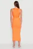 Ribbed Knit Side Cut Out Midi Dress sold by Rainbow