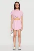 Cuffed Sleeve Cropped Shirt sold by Rainbow