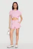 Cuffed Sleeve Cropped Shirt sold by Rainbow