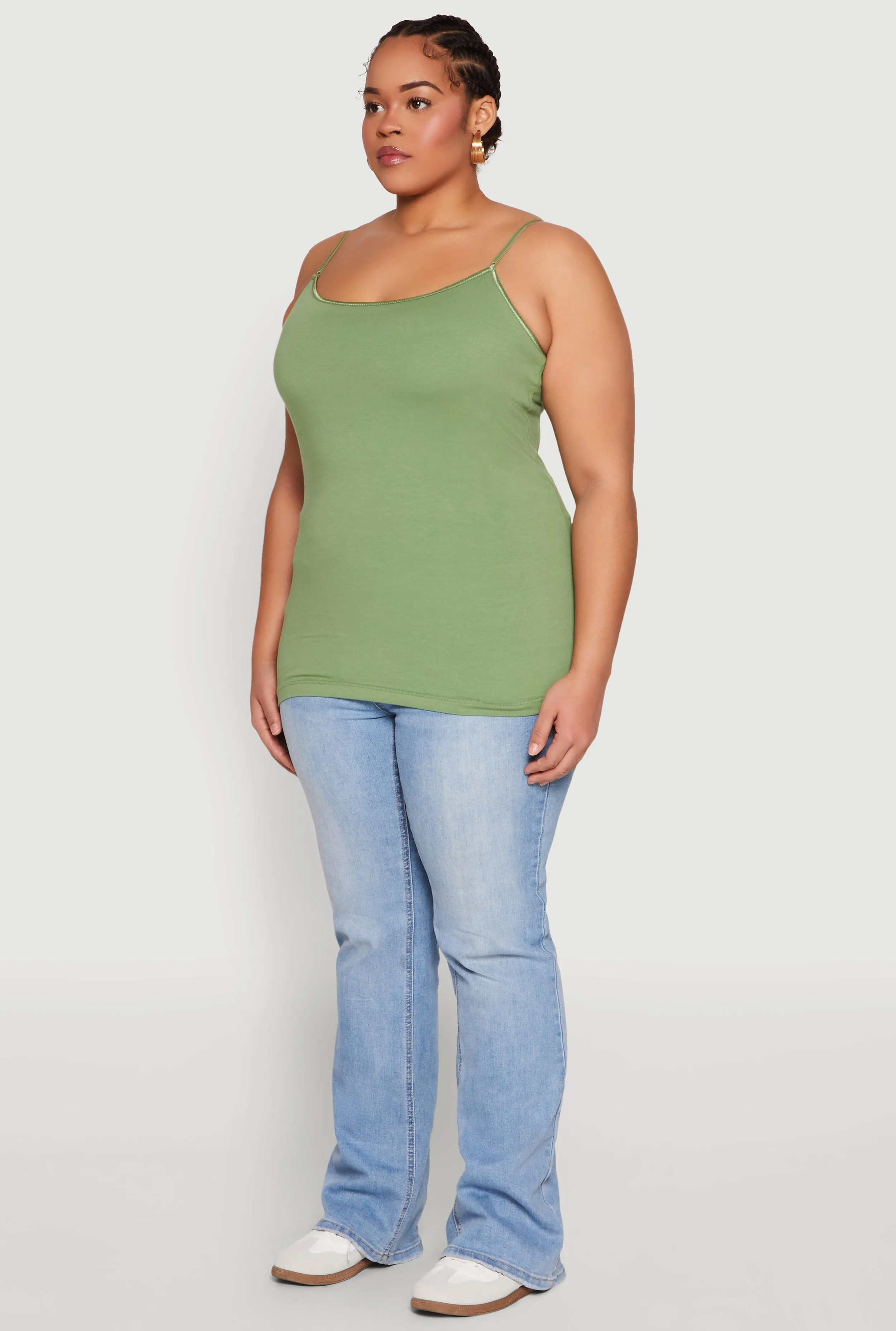 Plus Size Basic Shelf Bra Cami sold by Rainbow product image thumbnail 5