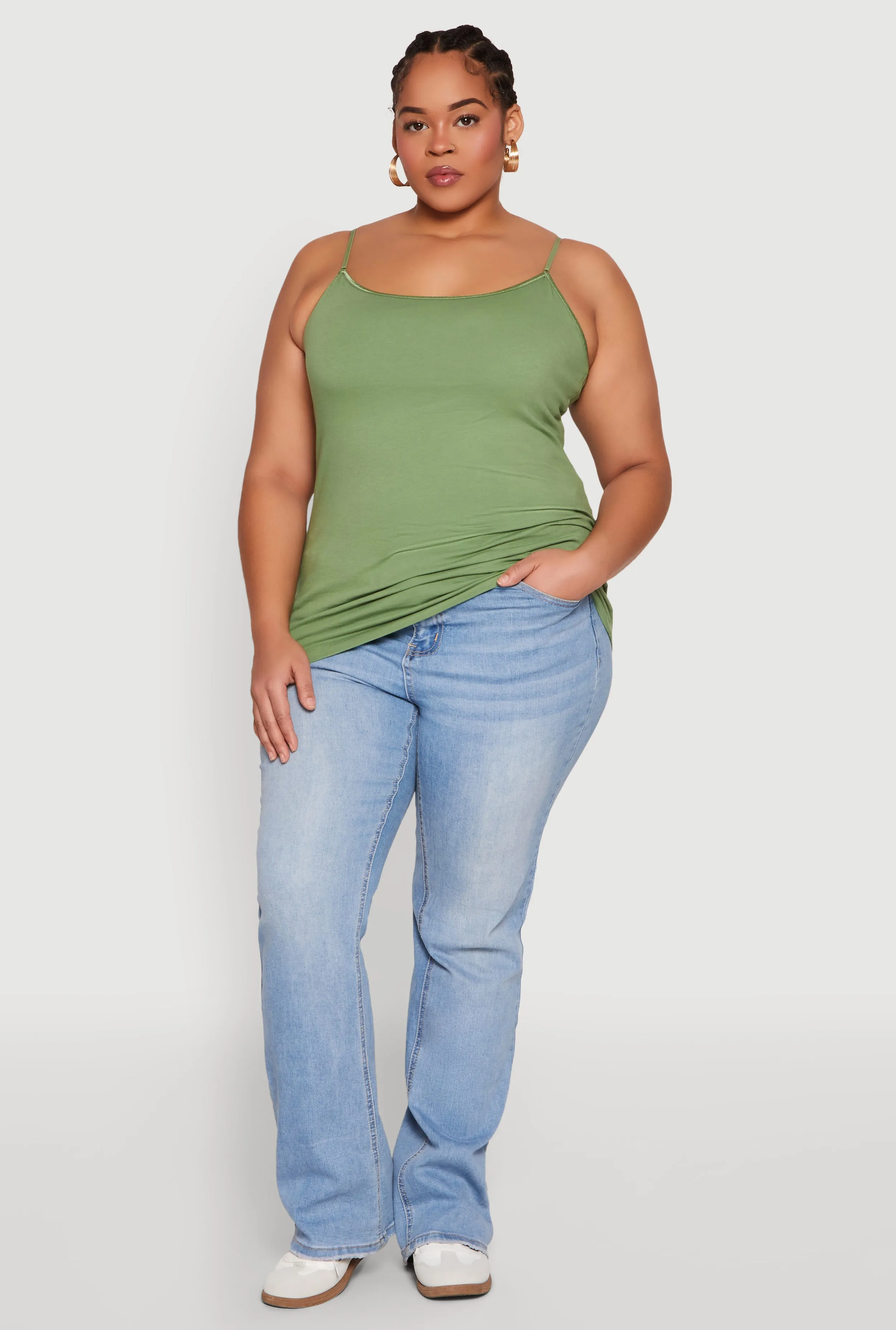 Plus Size Basic Shelf Bra Cami sold by Rainbow product image thumbnail 3