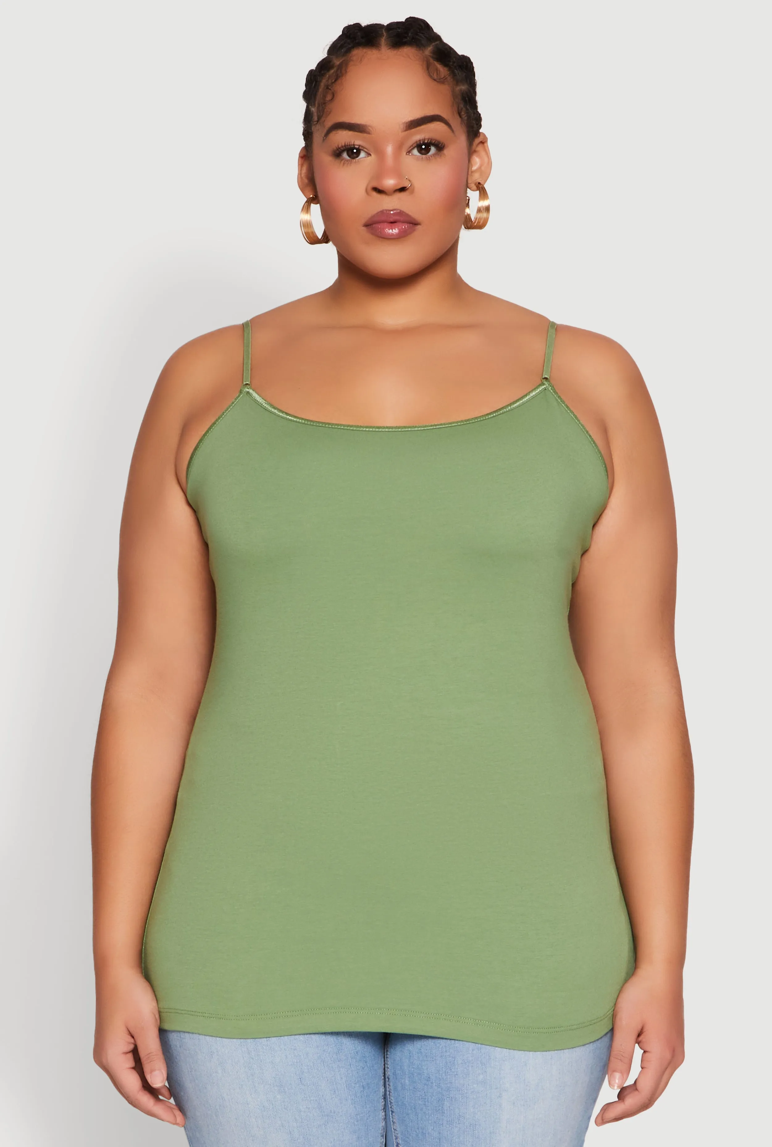 Plus Size Basic Shelf Bra Cami sold by Rainbow product image thumbnail 2