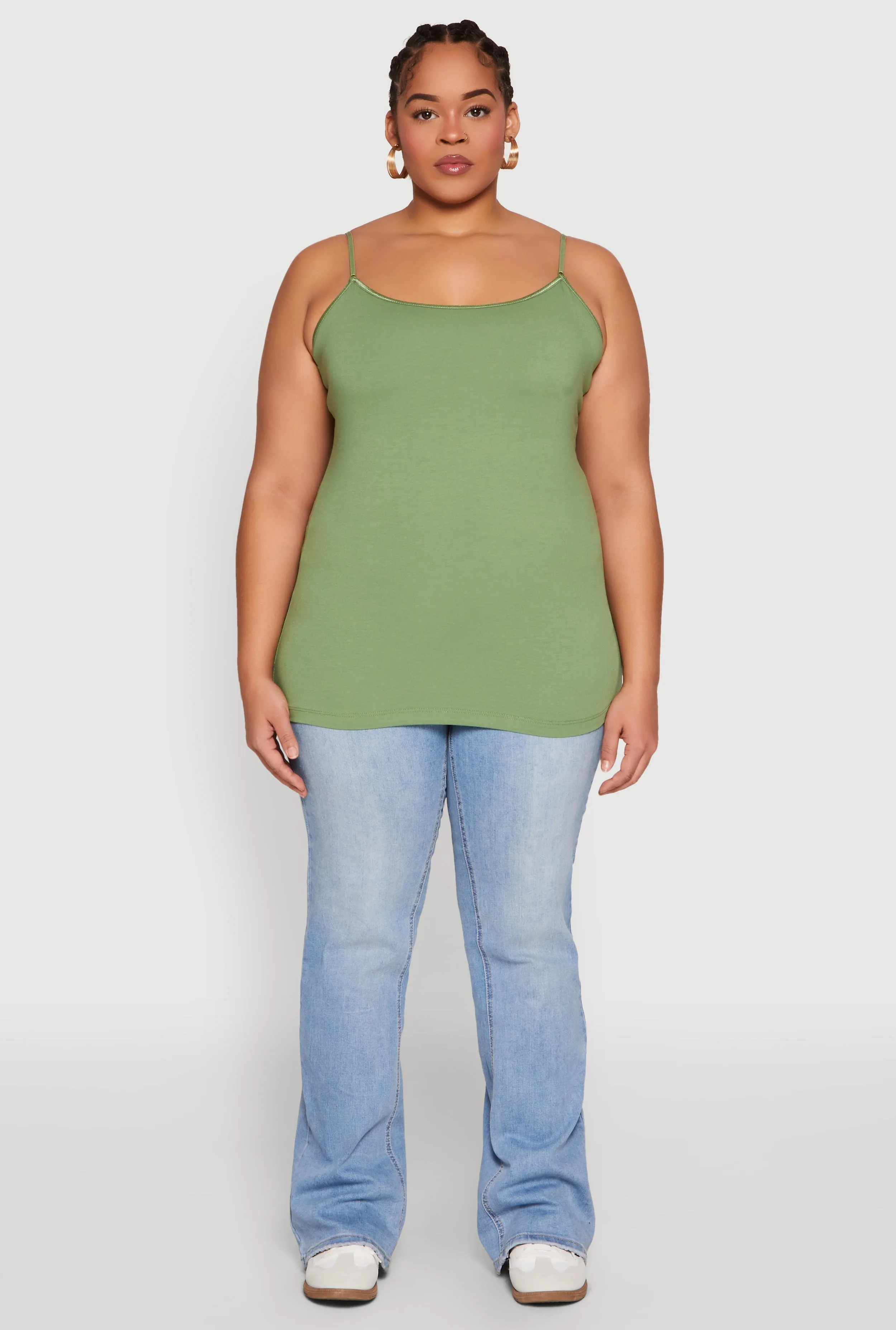 Plus Size Basic Shelf Bra Cami sold by Rainbow