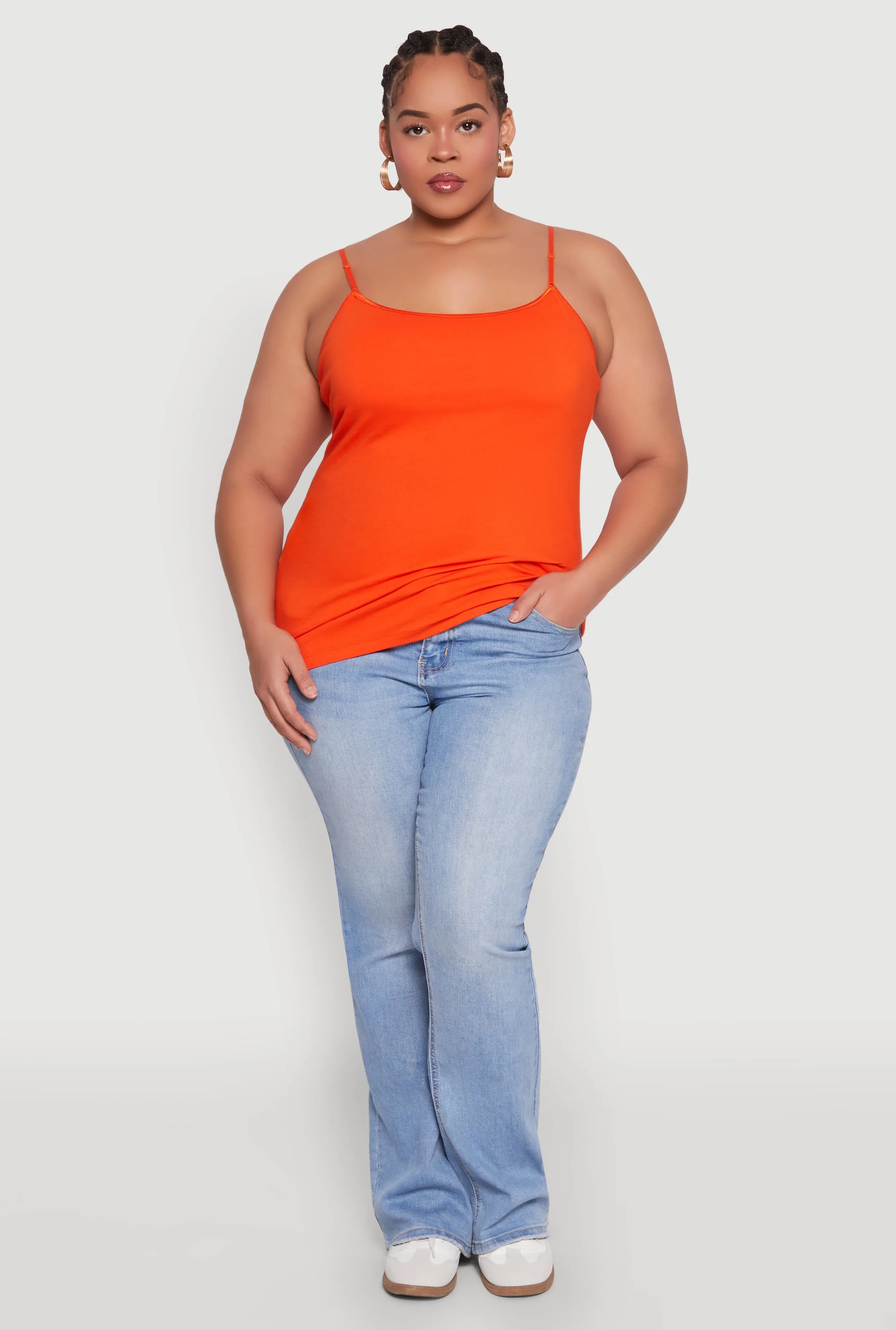 Plus Size Basic Shelf Bra Cami sold by Rainbow