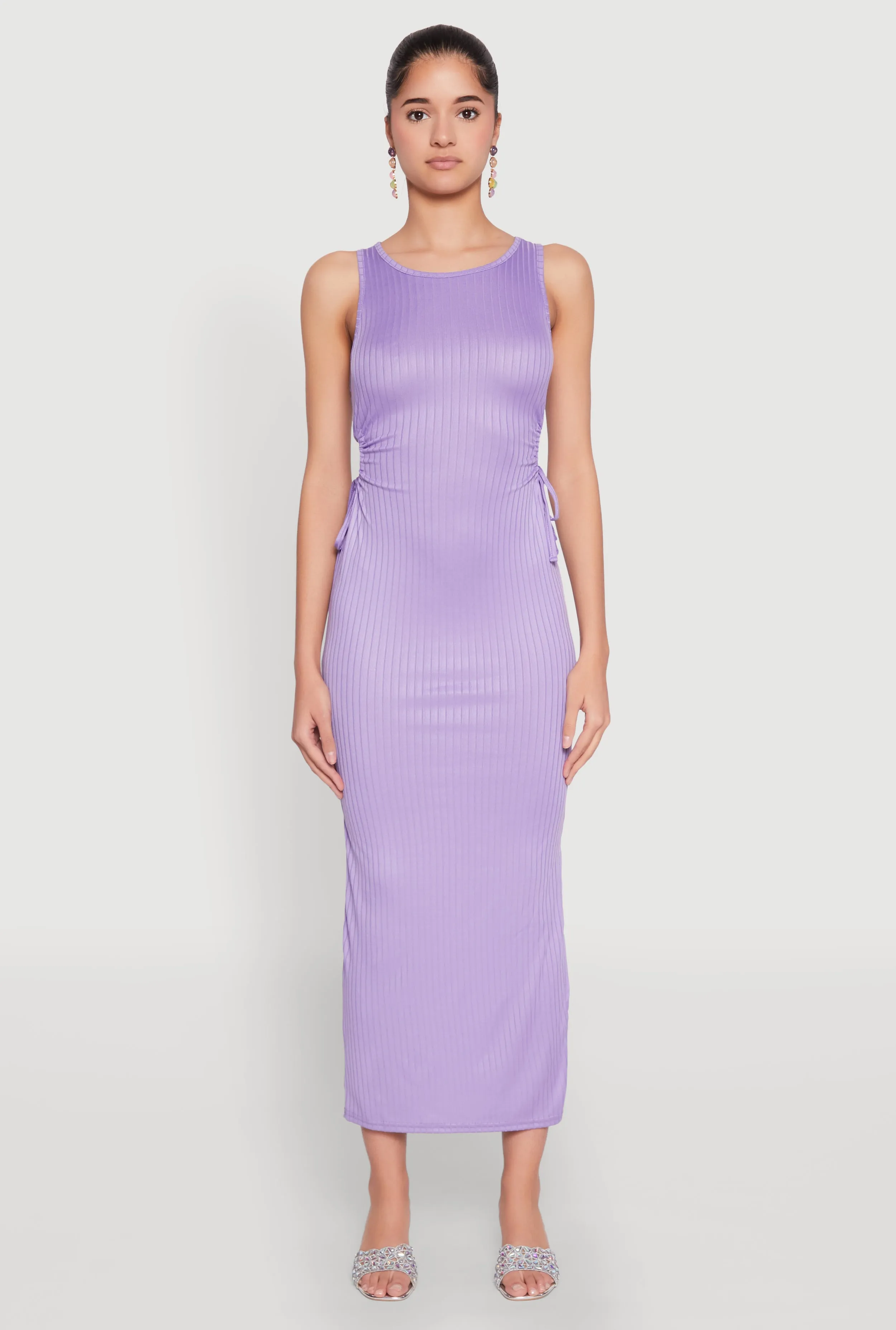 Ribbed Knit Side Cut Out Midi Dress sold by Rainbow product image thumbnail 2