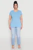 Plus Size Basic Crew Neck Tee sold by Rainbow