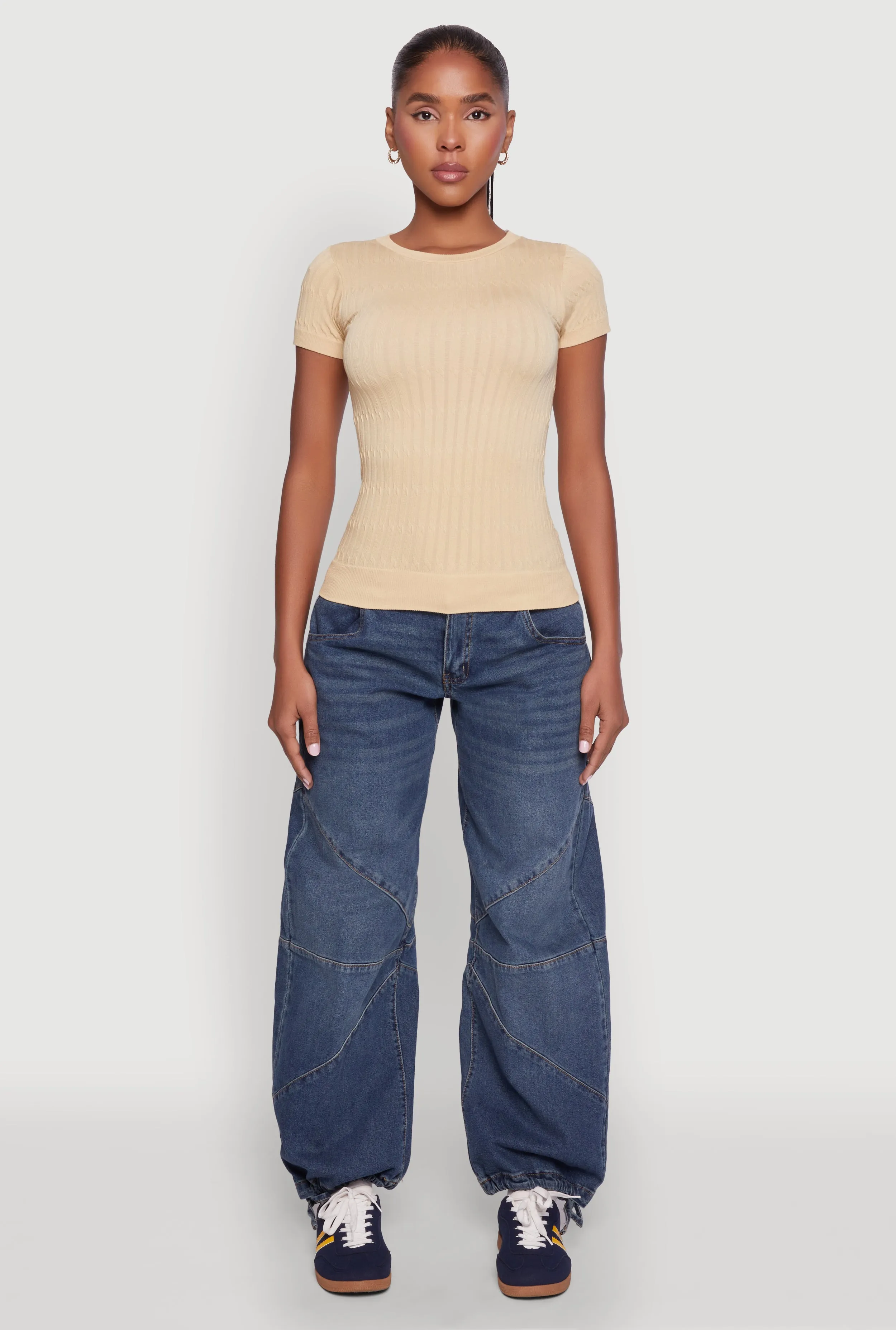 Seamless Crew Neck Short Sleeve Top sold by Rainbow