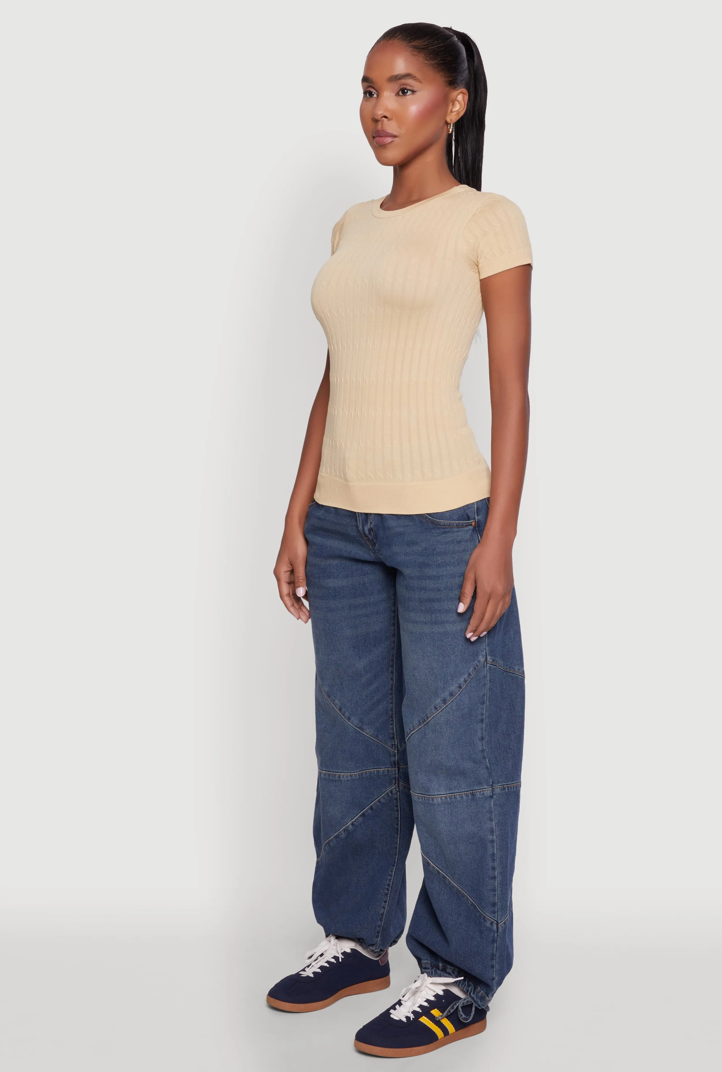 Seamless Crew Neck Short Sleeve Top sold by Rainbow product image thumbnail 5