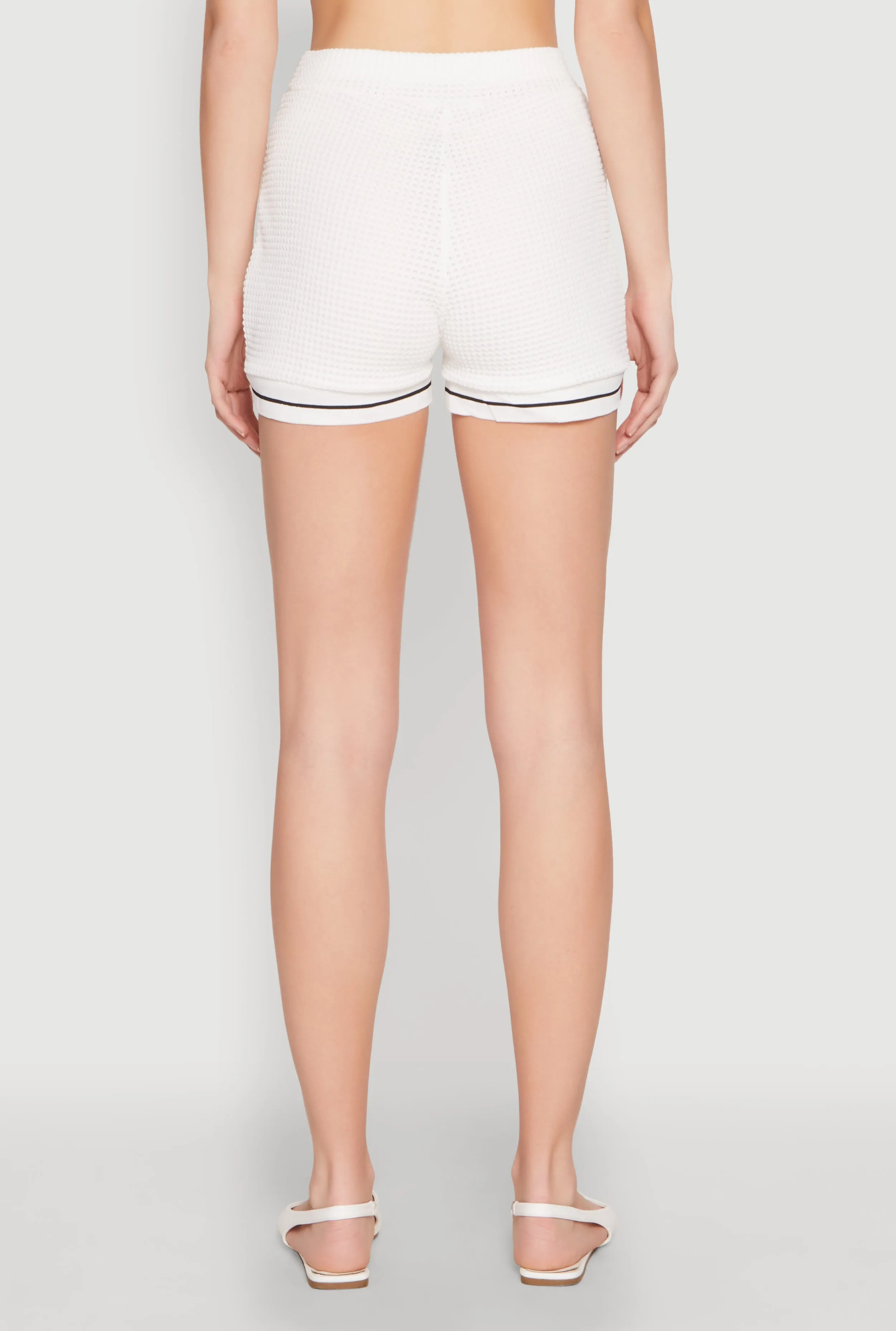 Textured Knit Varsity Stripe Shorts sold by Rainbow product image thumbnail 5