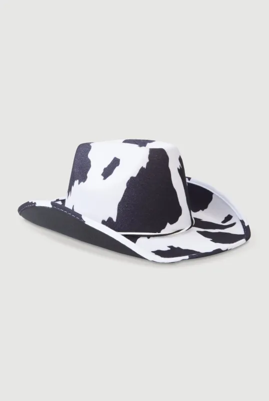 Western Cow Print Cowboy Hat sold by Rainbow
