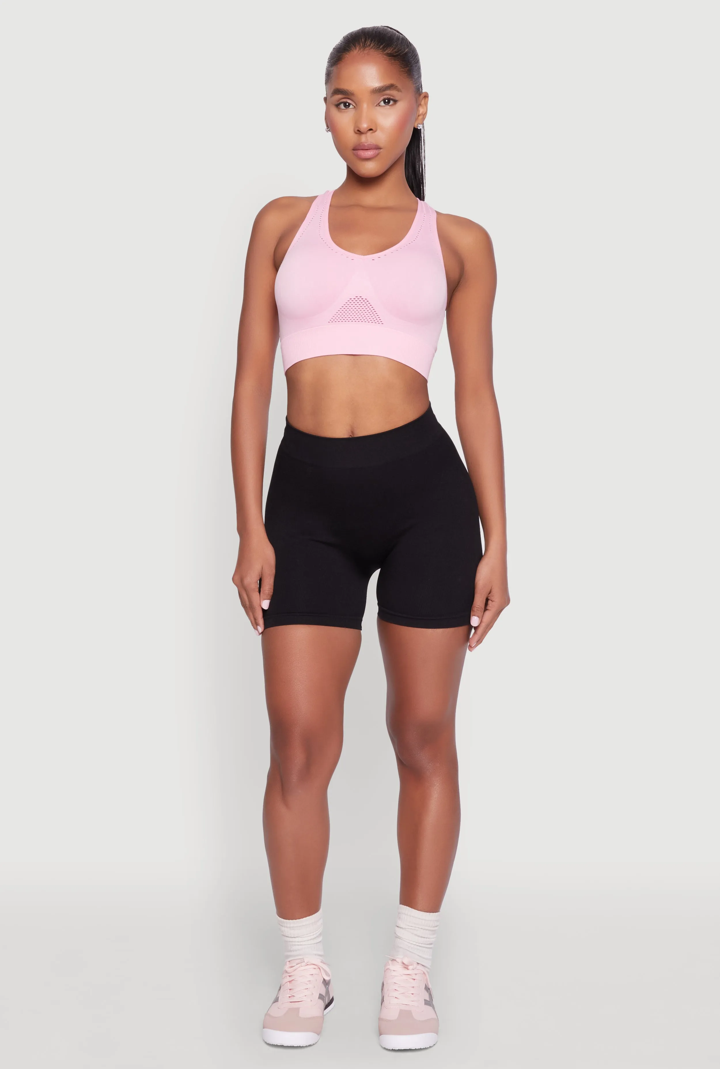 Cut Out Detail Seamless Racerback Sports Bra sold by Rainbow product image thumbnail 3