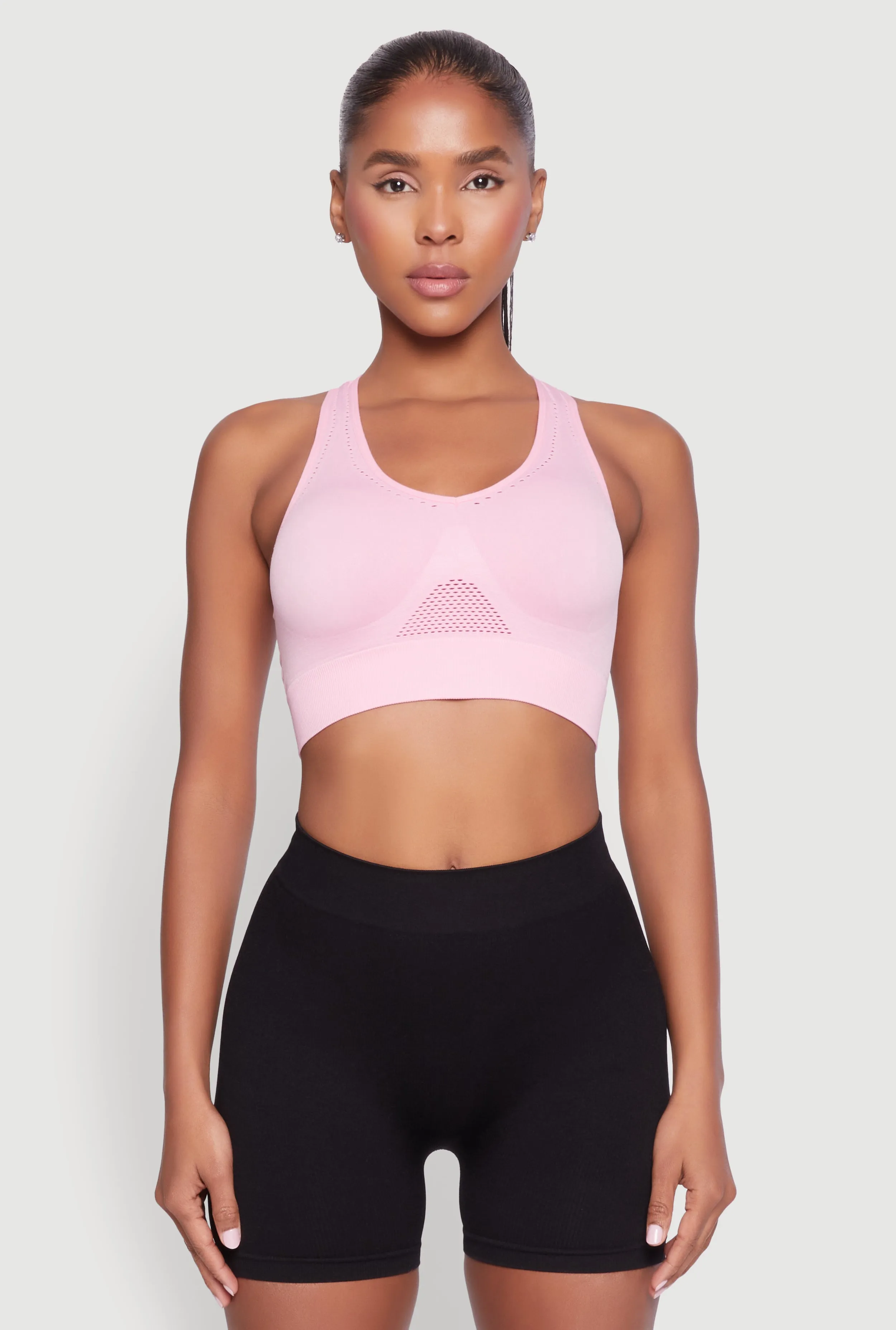 Cut Out Detail Seamless Racerback Sports Bra sold by Rainbow product image thumbnail 2