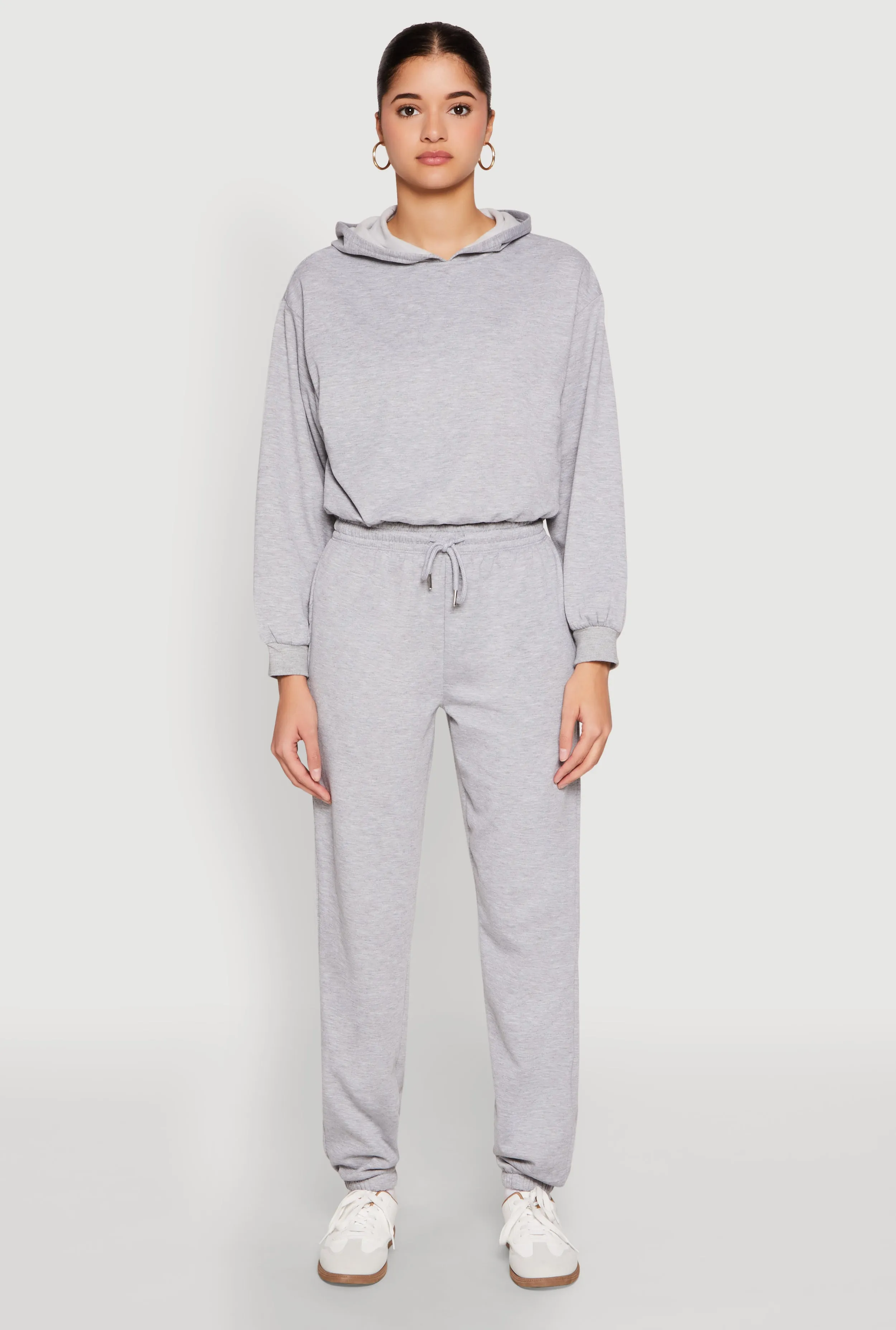 Almost Famous Bubble Hem Cropped Hoodie sold by Rainbow product image thumbnail 2