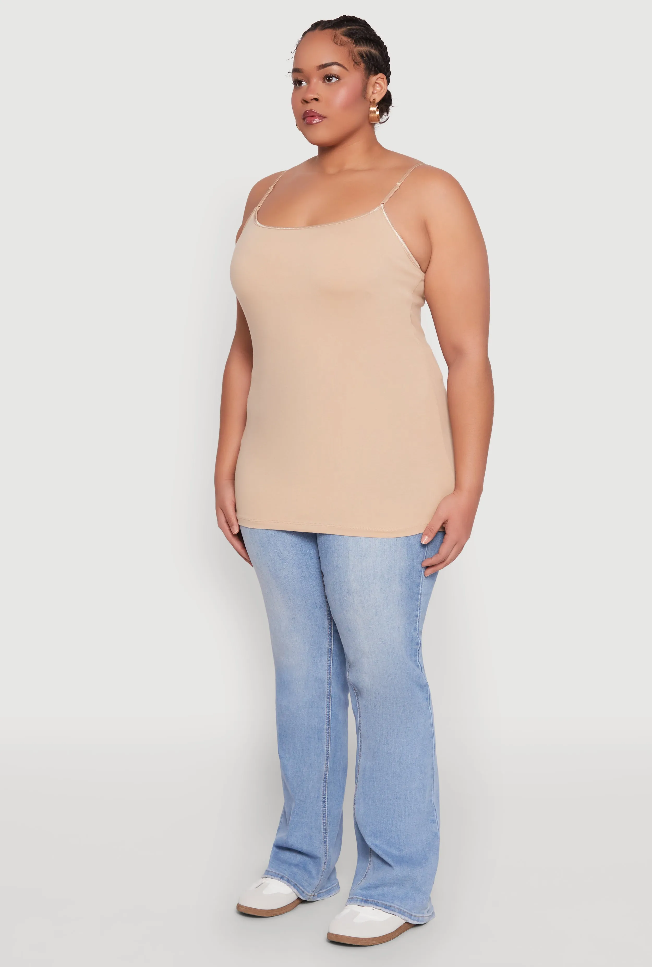 Plus Size Basic Shelf Bra Cami sold by Rainbow product image thumbnail 5