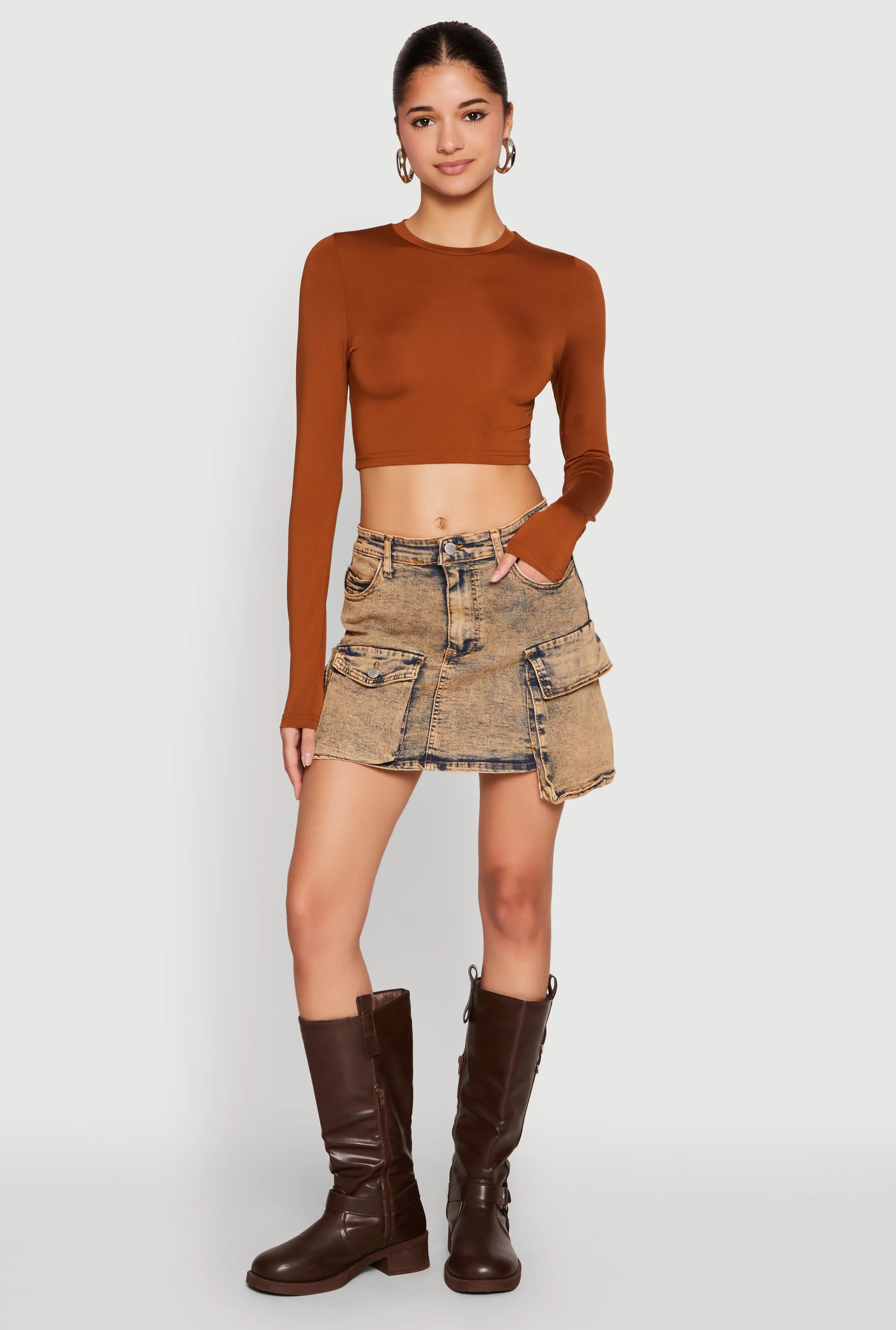 Daisy Mineral Wash Cargo Denim Skirt sold by Rainbow product image thumbnail 2