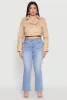 Plus Size Daisy Faux Leather Belted Moto Jacket sold by Rainbow