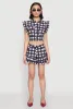 Buffalo Plaid Ruffle Sleeve Cropped Shirt sold by Rainbow