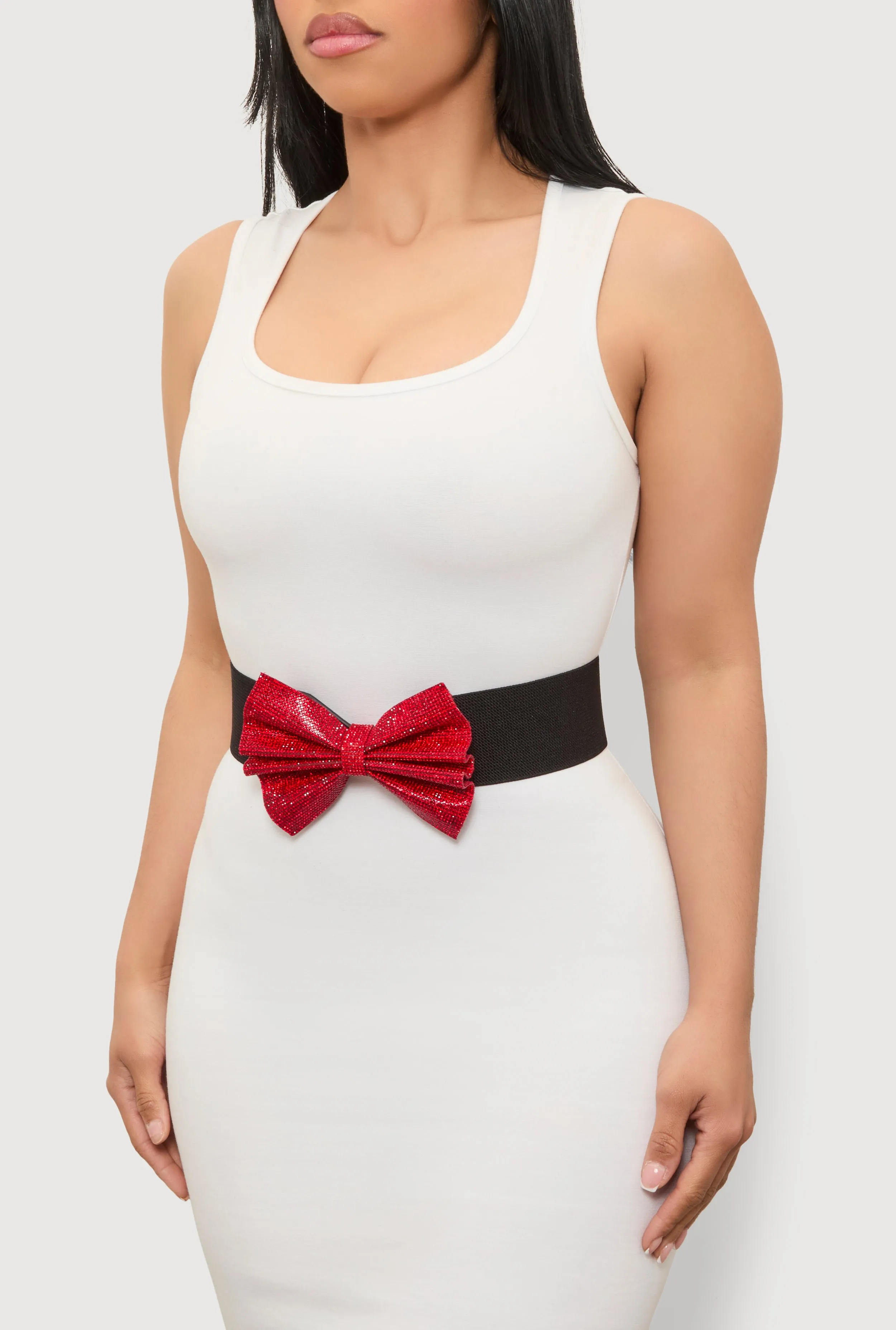 Rhinestone Bow Stretch Belt sold by Rainbow product image thumbnail 2