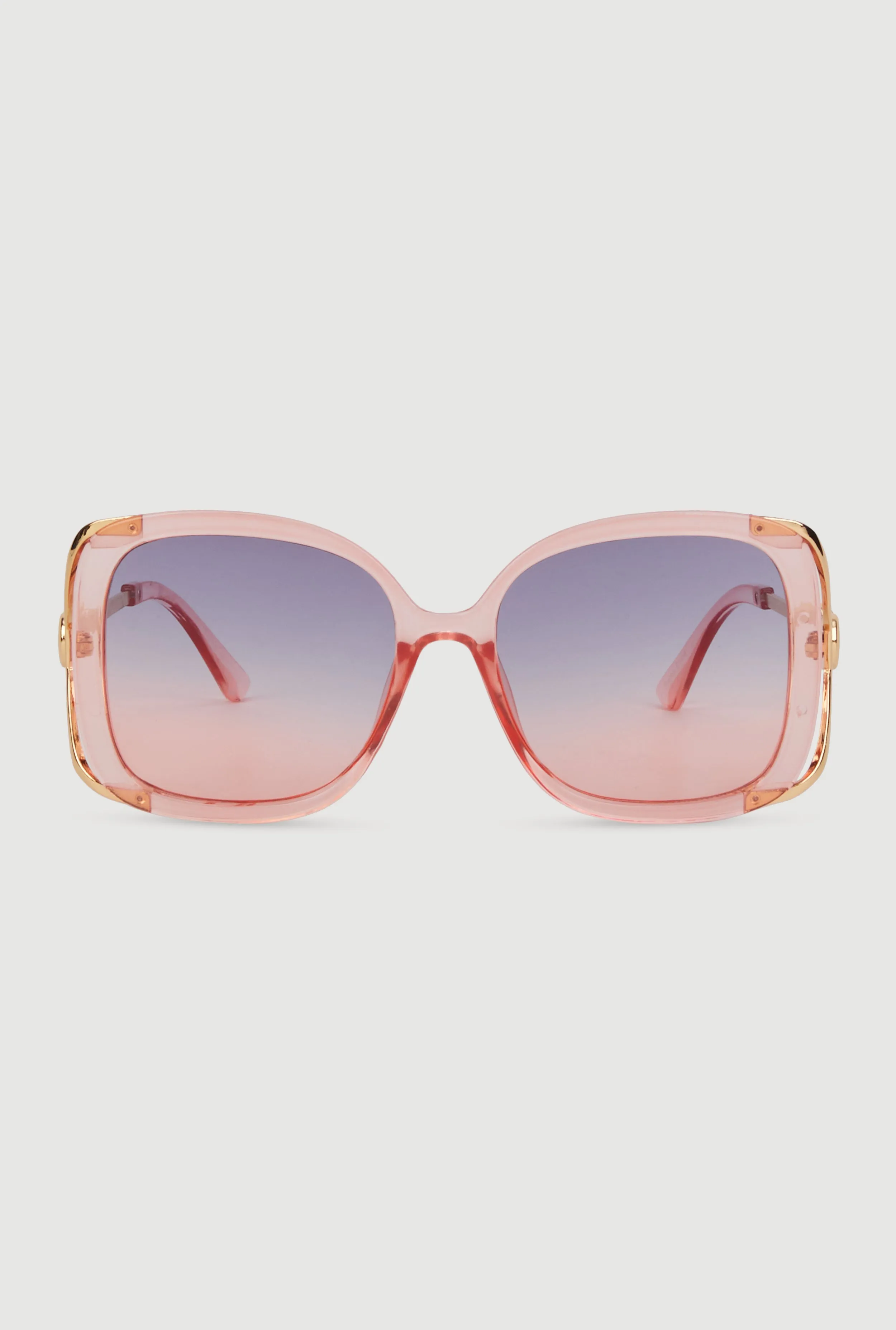 Metallic Detail Gradient Lens Sunglasses sold by Rainbow