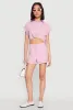 High Waisted Cuffed Shorts sold by Rainbow