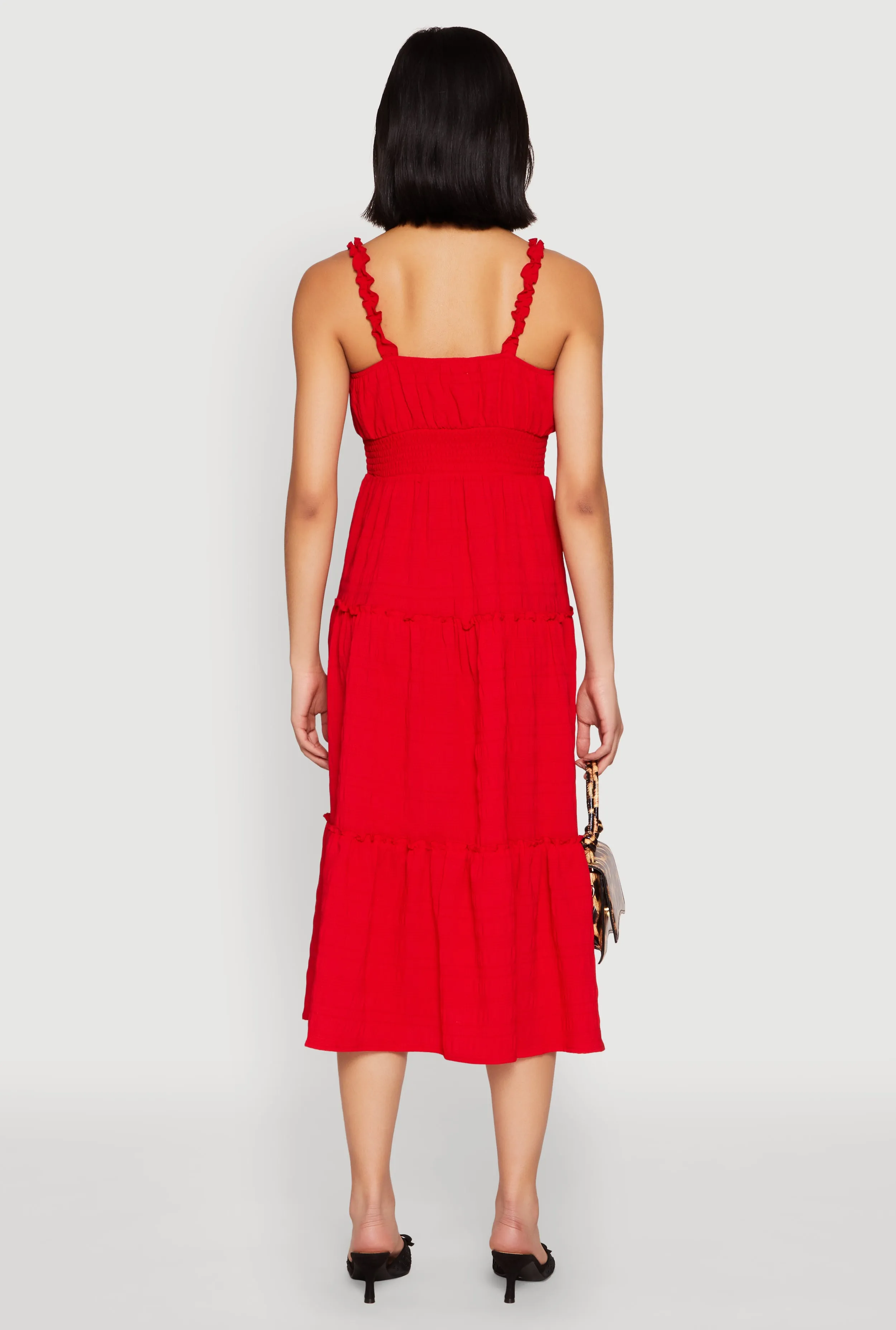 Almost Famous Smocked Empire Waist Tiered Dress sold by Rainbow product image thumbnail 5