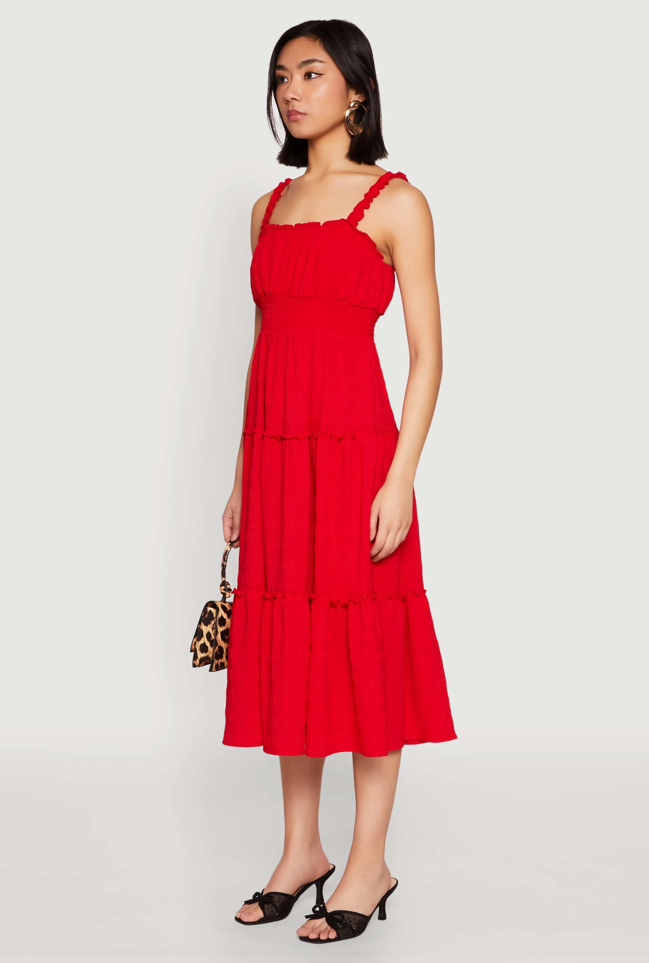 Almost Famous Smocked Empire Waist Tiered Dress sold by Rainbow product image thumbnail 3