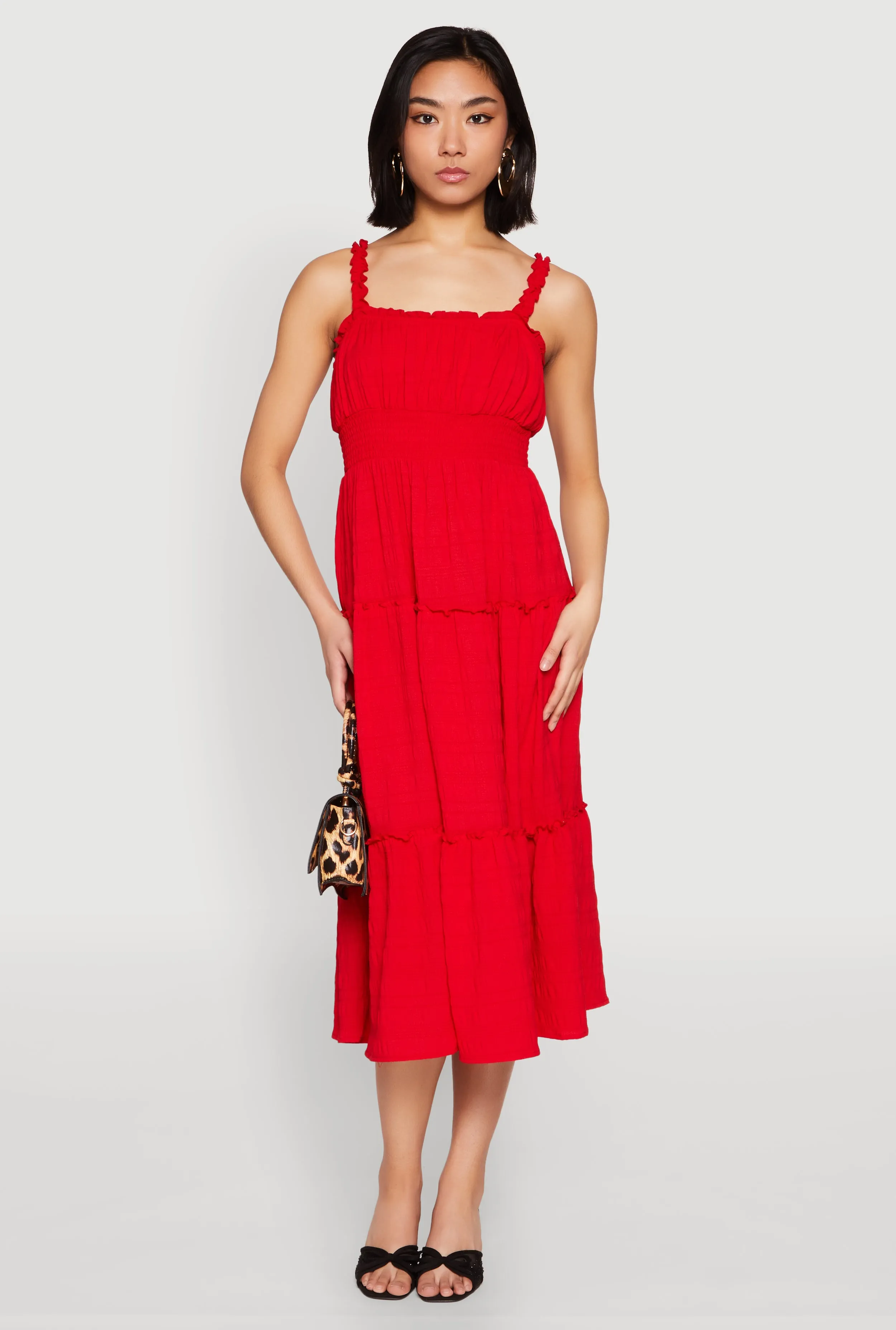 Almost Famous Smocked Empire Waist Tiered Dress sold by Rainbow product image thumbnail 2